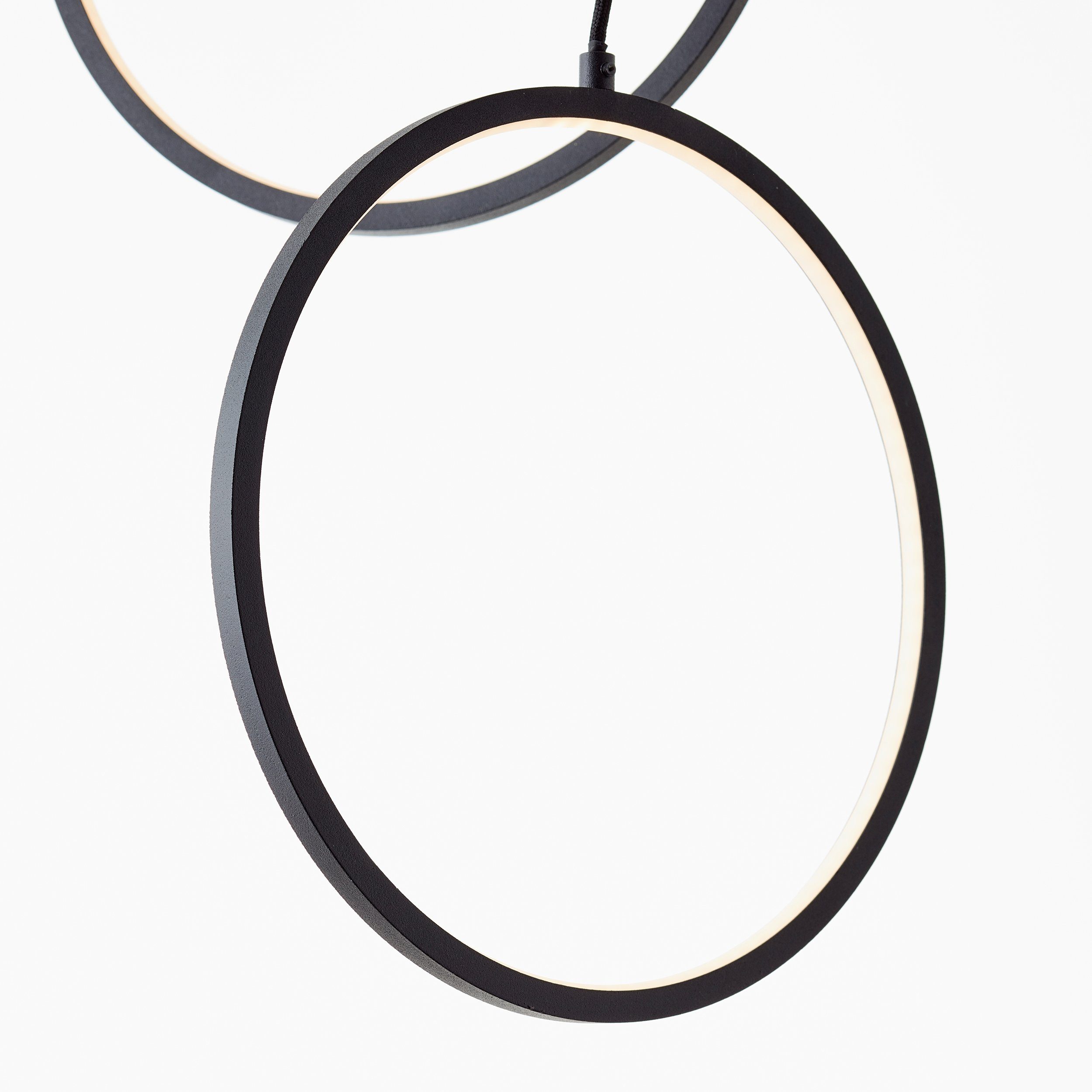 Brilliant Leuchten Led-hanglamp Chaumont Hoogte 150 cm, uitschuifbaar 45 cm, 3100 lm, aluminium, zwart