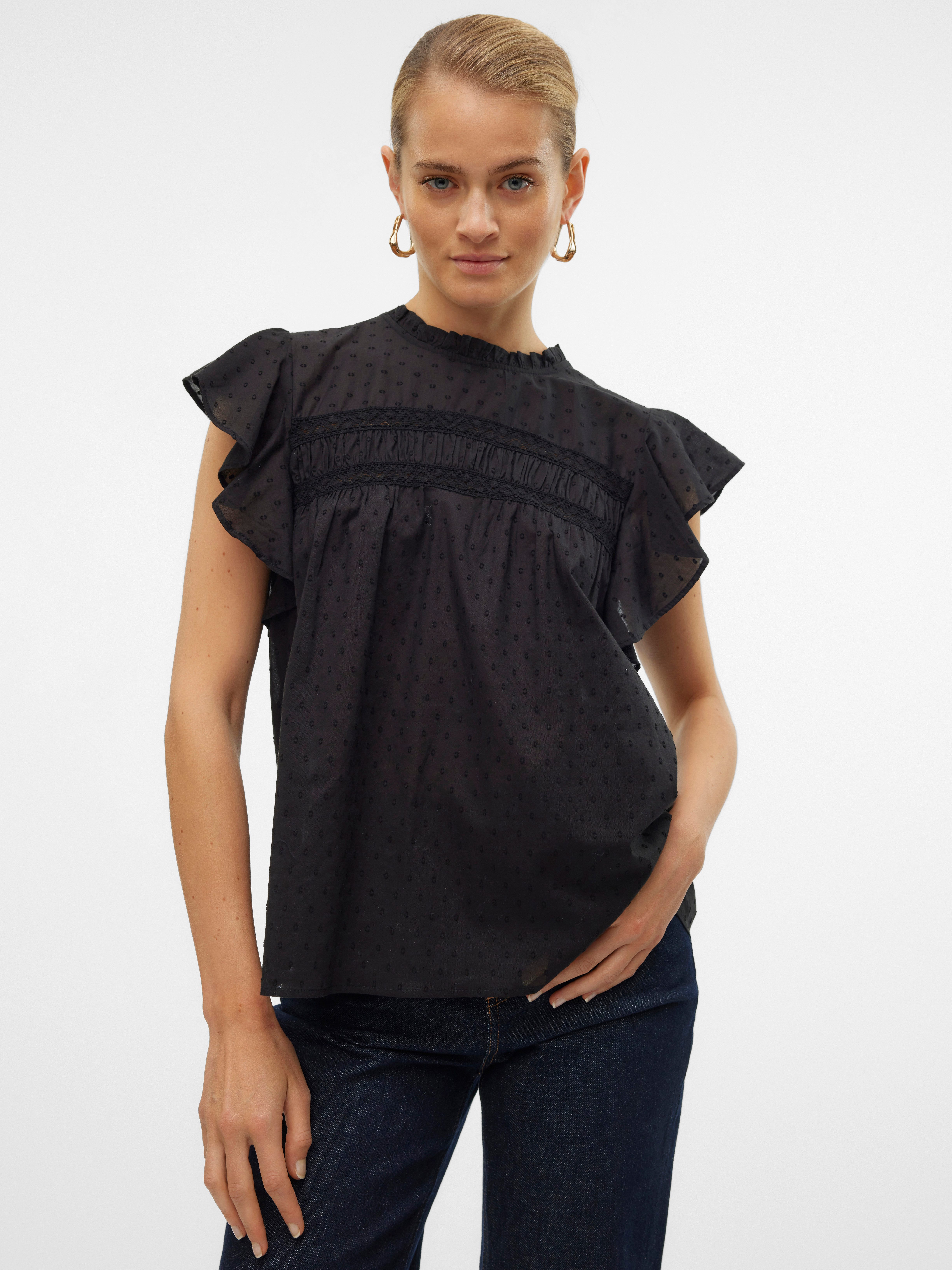 Vero Moda Shirt VMTRINE SL LACE TOP WVN NOOS