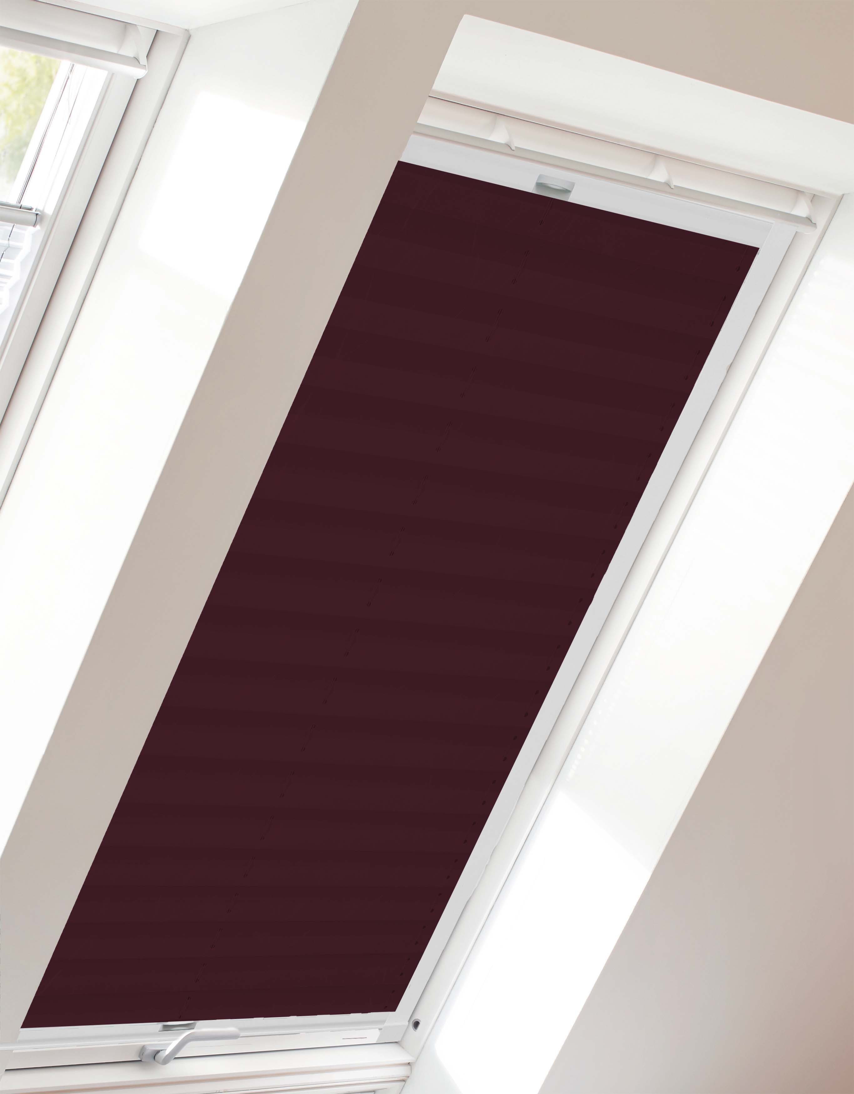 sunlines Plissé-vouwgordijn voor dakramen StartUp Style Crush (1 stuk) plisségordijnen maat 77,6 cm x 115,9 cm rood