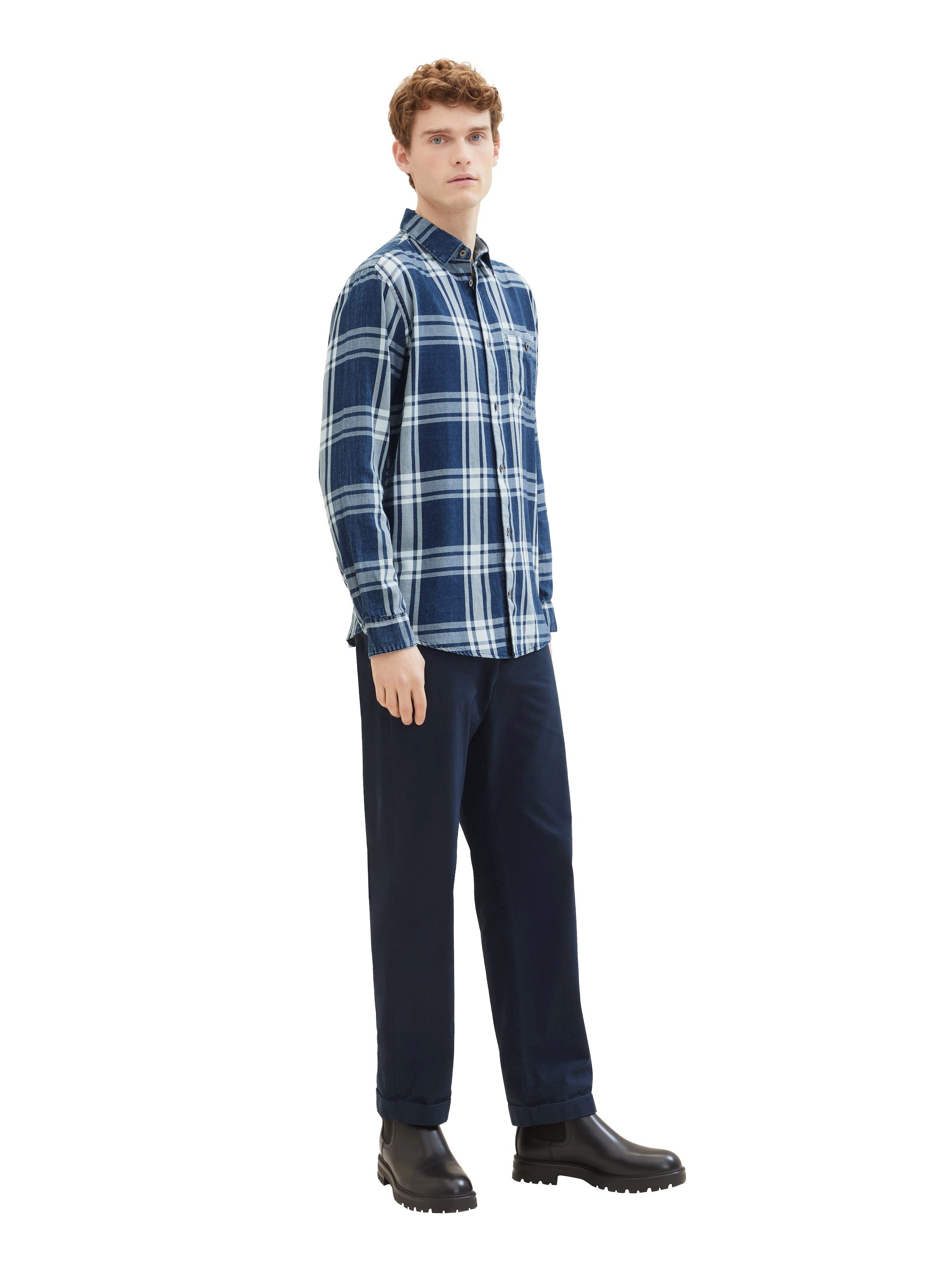Tom Tailor Overhemd met lange mouwen met geruit patroon