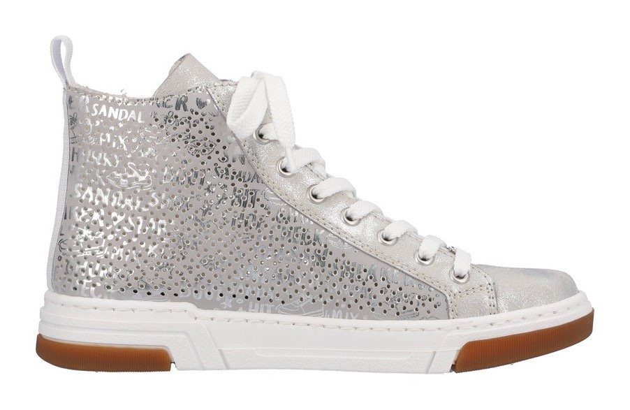 Rieker Sneakers high top sneaker, vrijetijdsschoen, veterschoen met plateauzool