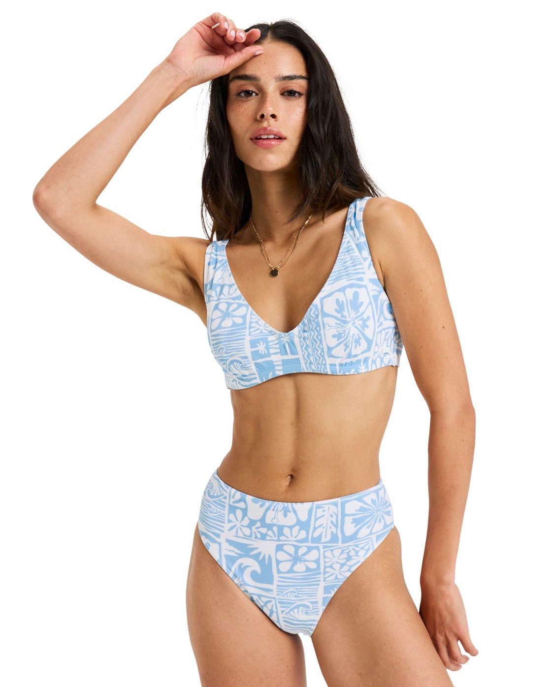 Roxy Bikinibroekje Flowers Wave Mid Waist Mod