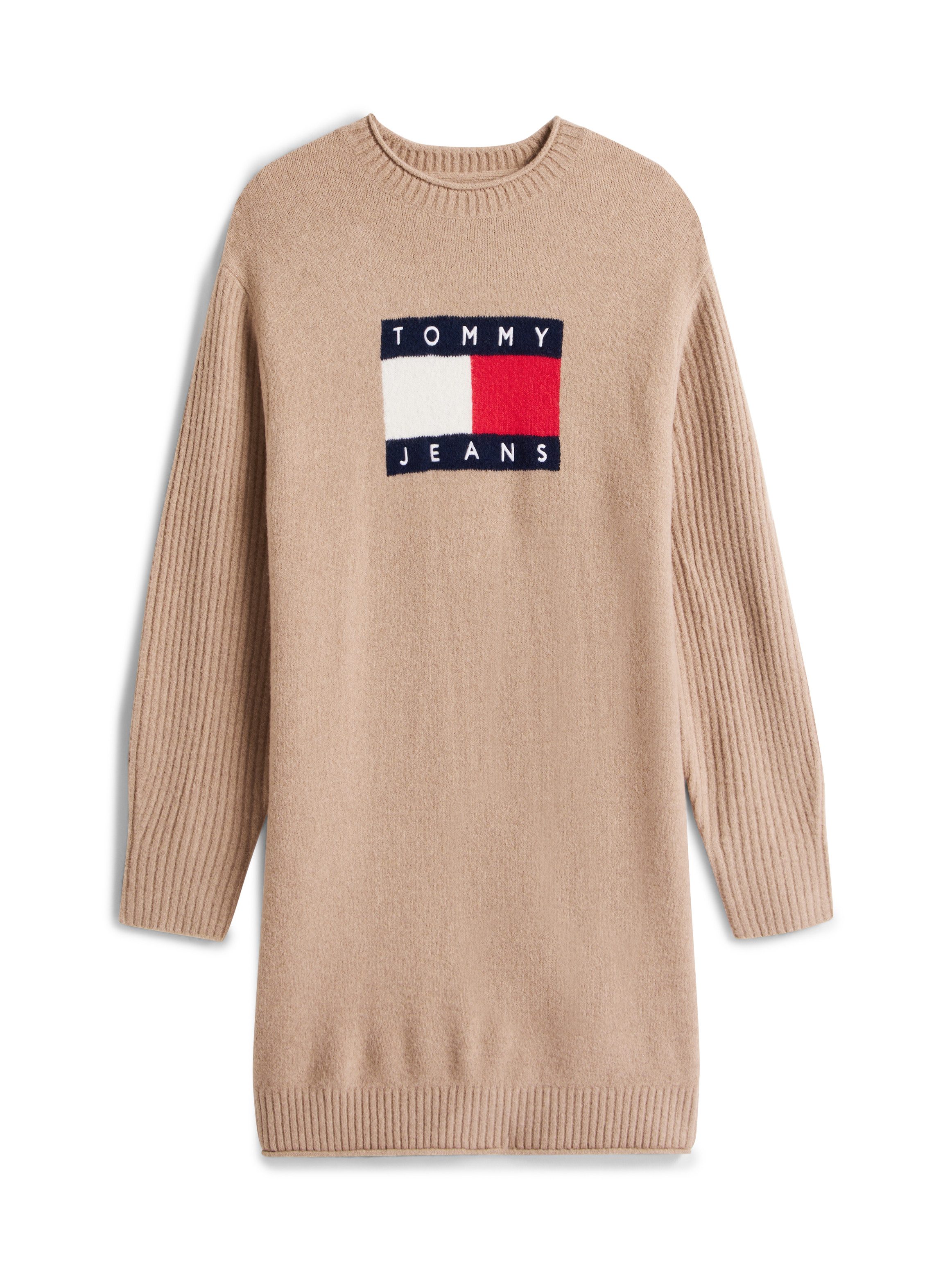 TOMMY JEANS Gebreide jurk TJW FLAG SWEATER DRESS EXT