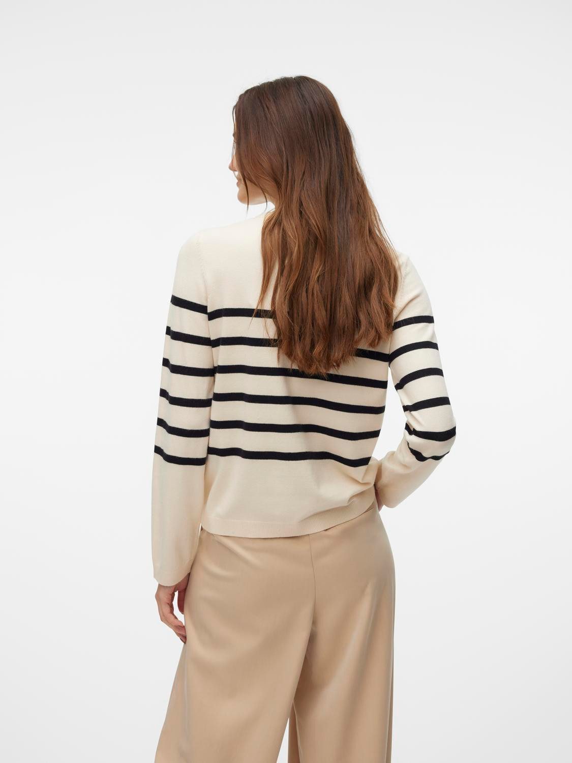 Vero Moda Trui met ronde hals VMSABA PLAIN LS O-NECK PULLOVER GA NOOS