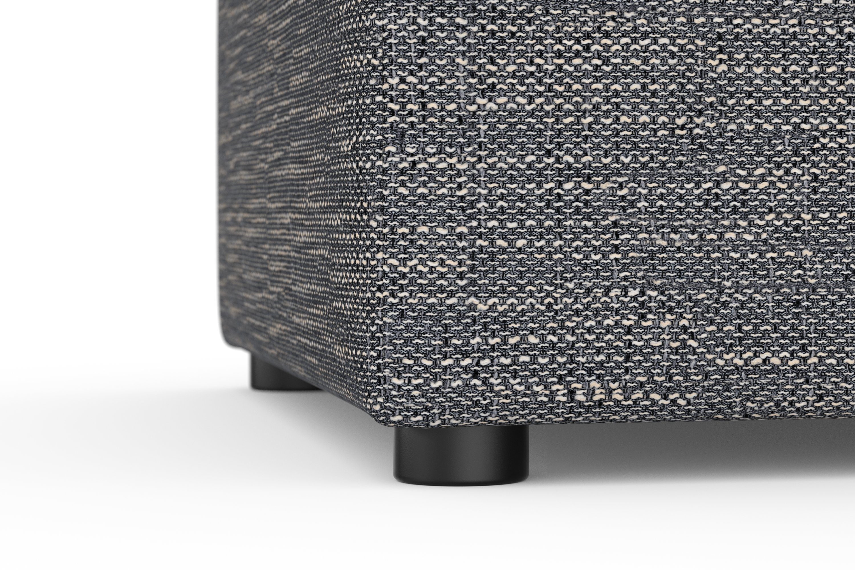 DOMO collection Hocker Topmatras met golfvering, op kunststof glijders