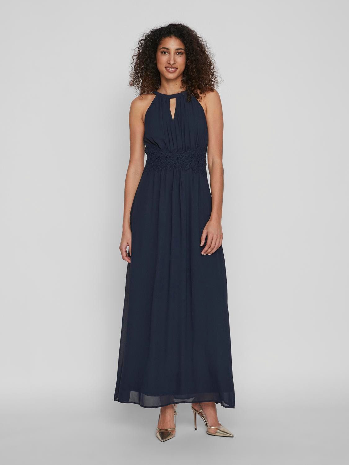 Vila Maxi-jurk VIMILINA HALTERNECK MAXI DRESS - NOOS