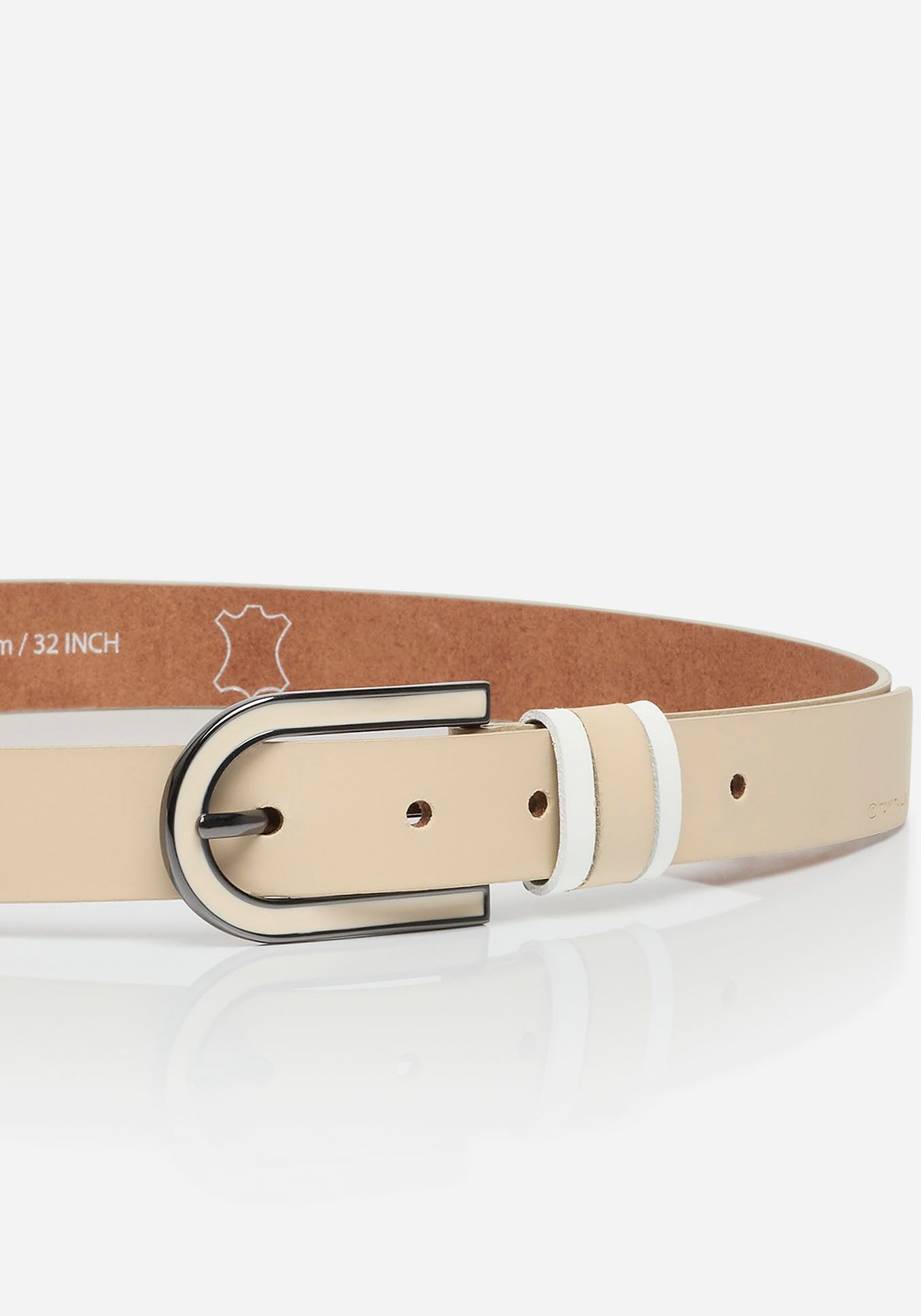 Tom Tailor Leren riem TTSHINEAD 2,5 cm brede damesriem, must-have voor lente en zomer