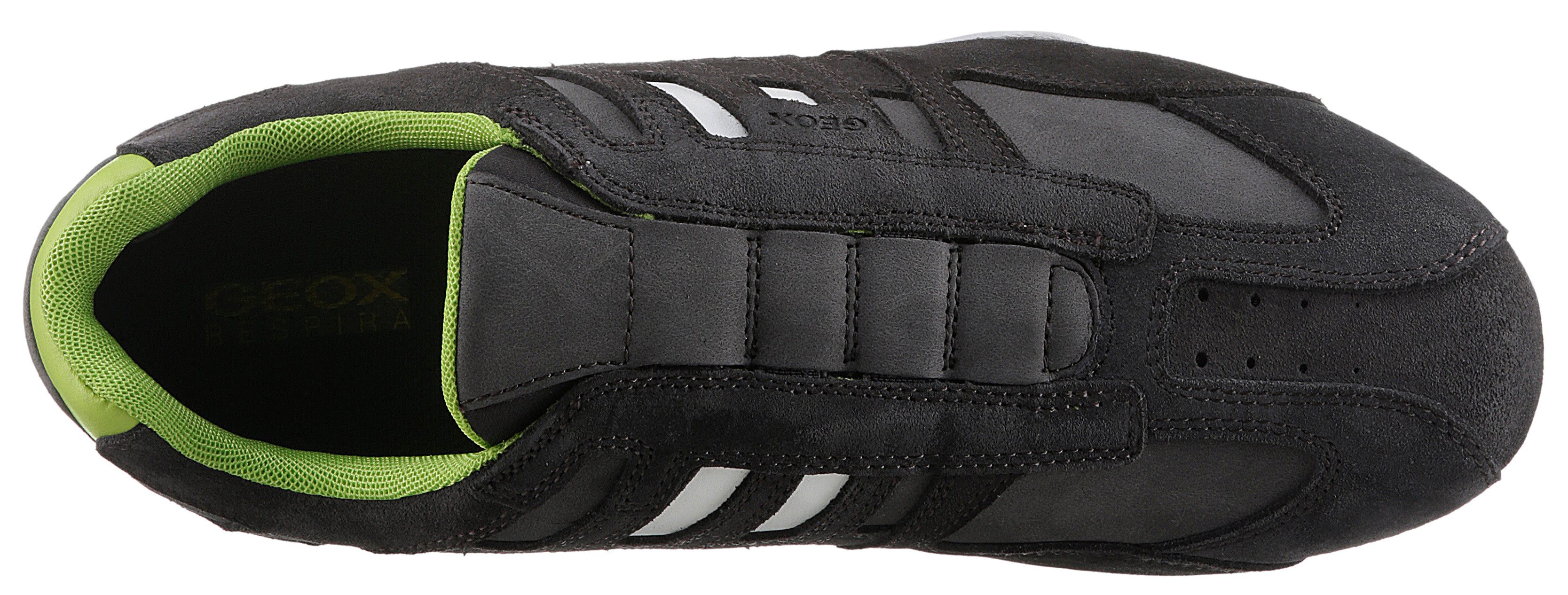 Geox Slip-on sneakers UOMO SNAKE B Vrijetijdsschoen, lage schoen, veterschoen in materiaal-mix