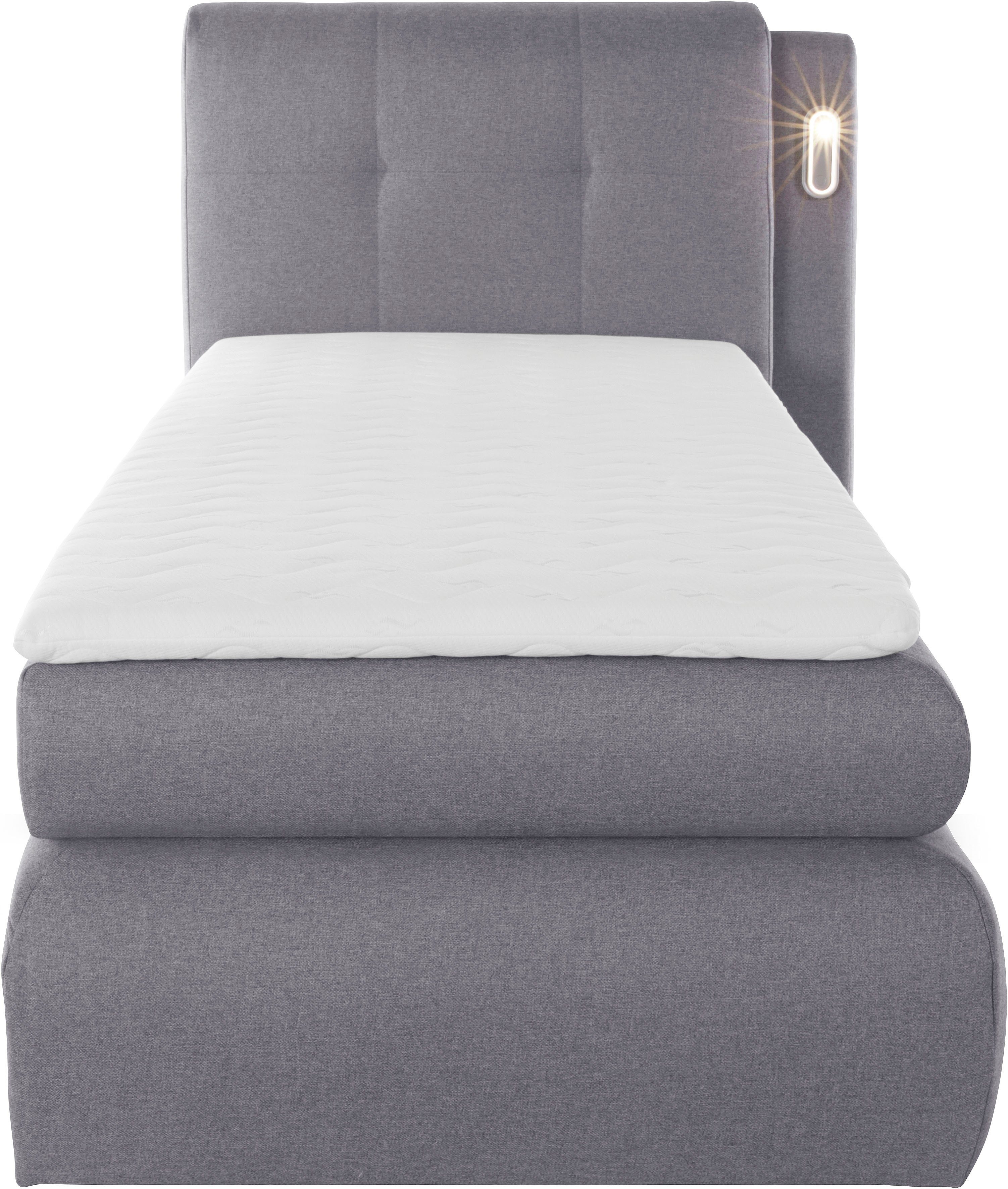 COLLECTION AB Boxspring Borna inclusief bedkist, ledverlichting en topmatras
