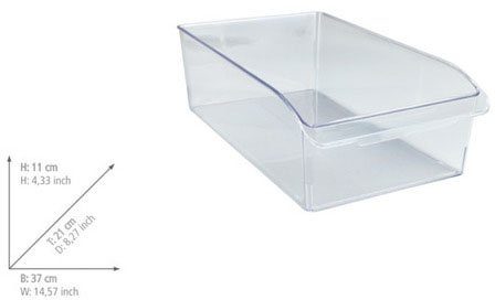 WENKO Organizer L voor voorraad, passend voor keuken kast en plank, pet, transparant