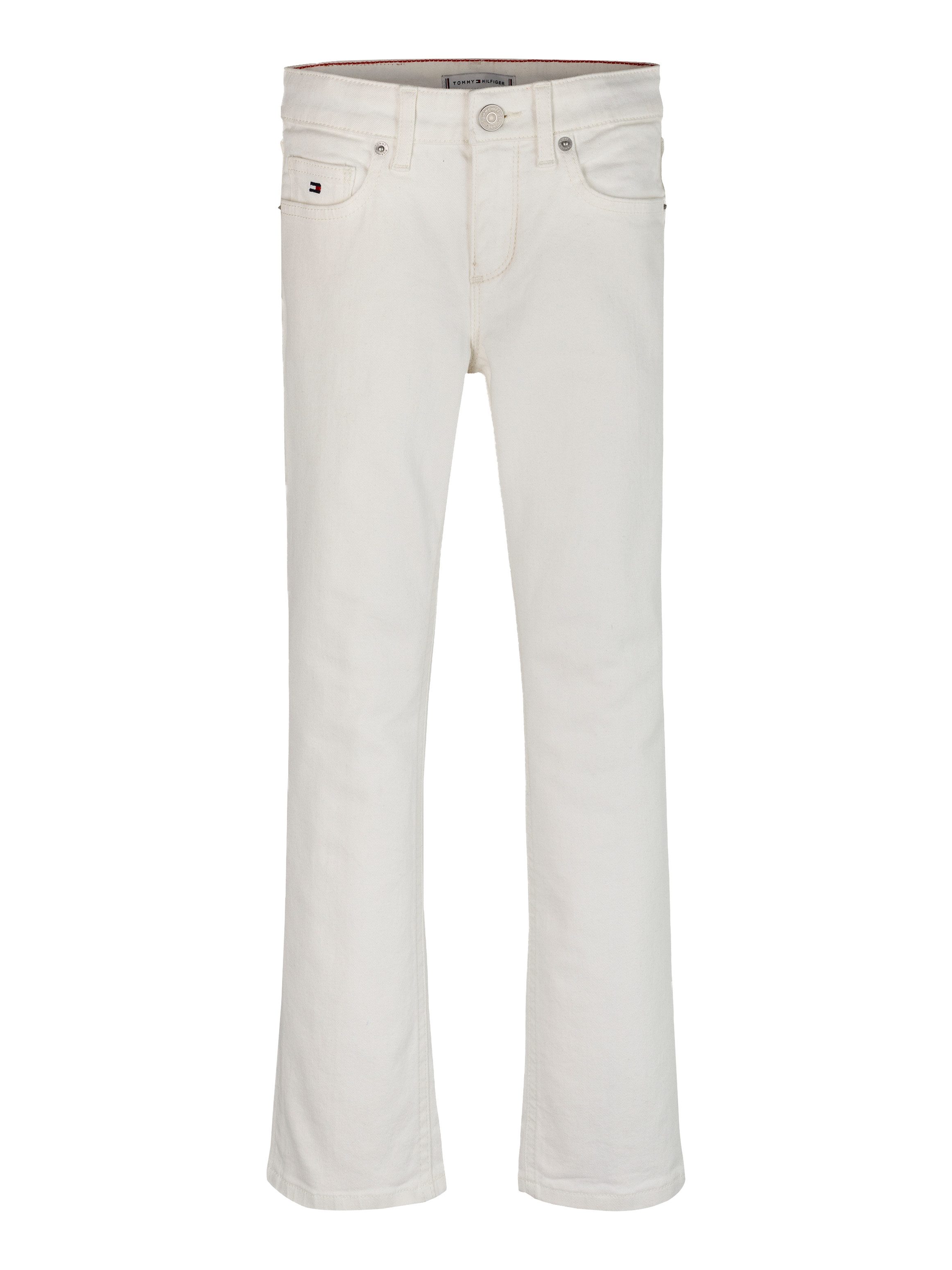 Tommy Hilfiger Wijde jeans FLARE WHITE JEANS in een moderne look