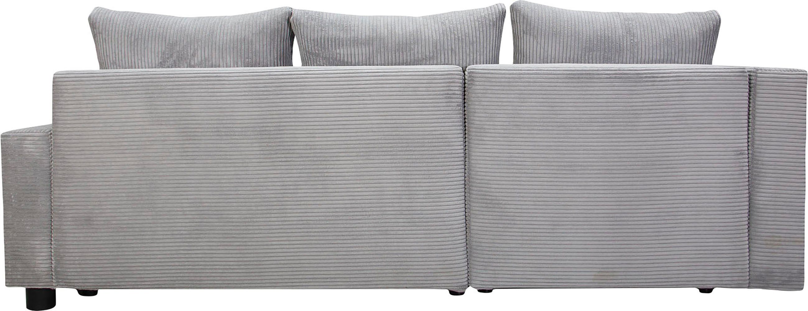 COLLECTION AB Hoekbank Parma L-vorm met slaapfunctie en bedlade, inclusief kussens, bonell-federkern