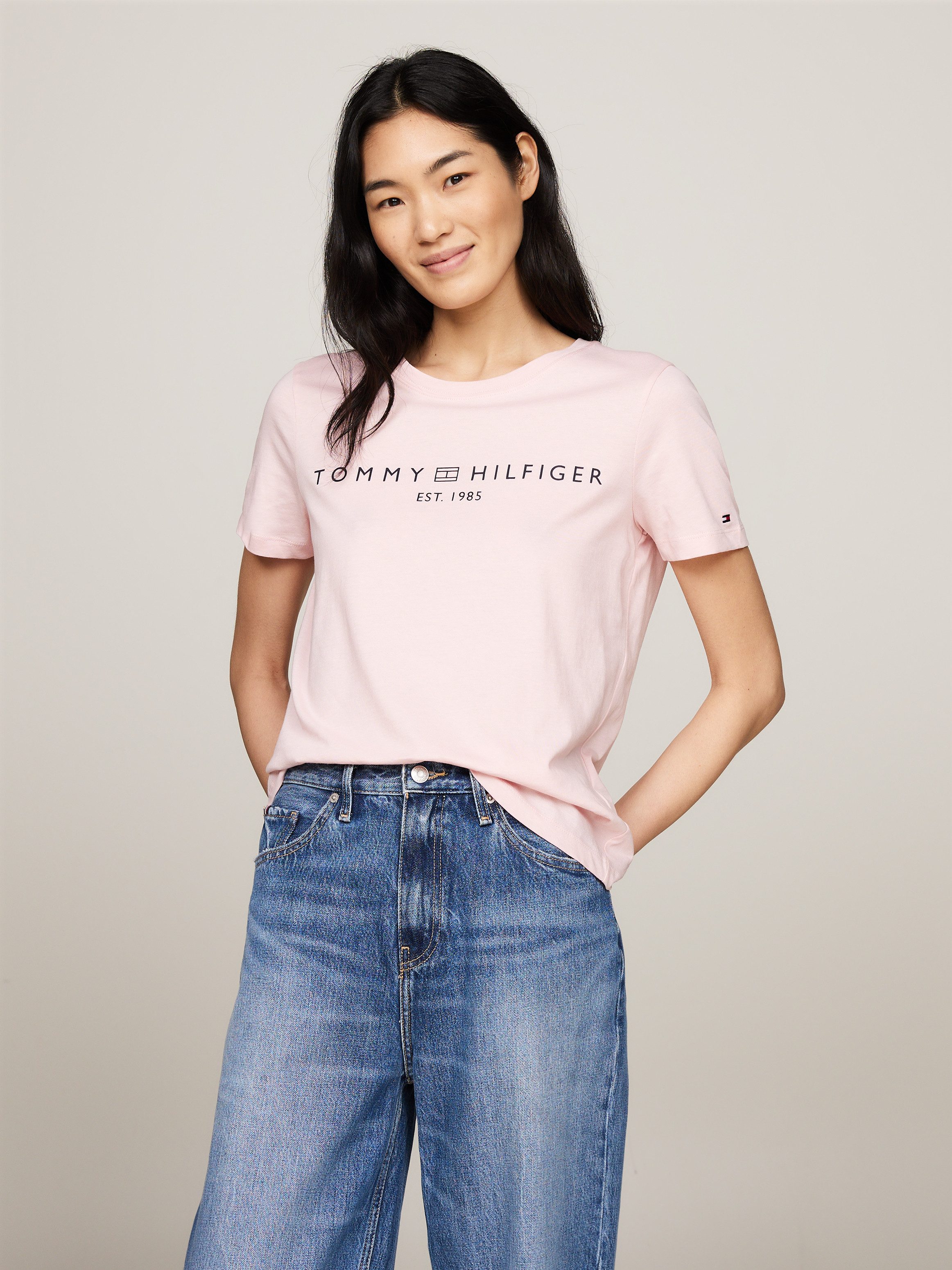 Tommy Hilfiger T-shirt REG CORP LOGO C-NK SS met een logo-opschrift