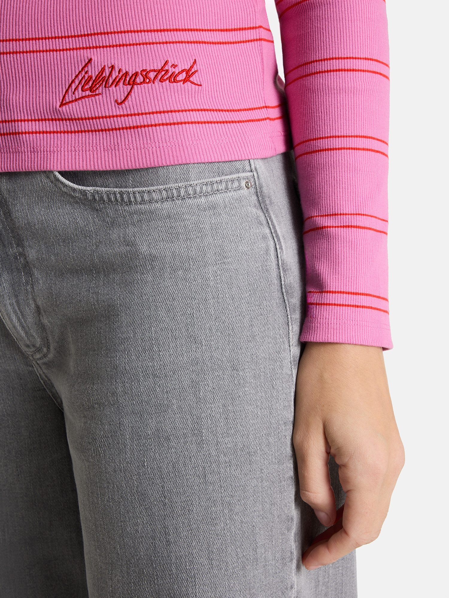 Lieblingsstück Shirt met lange mouwen SinaL met hartmotief en strepen