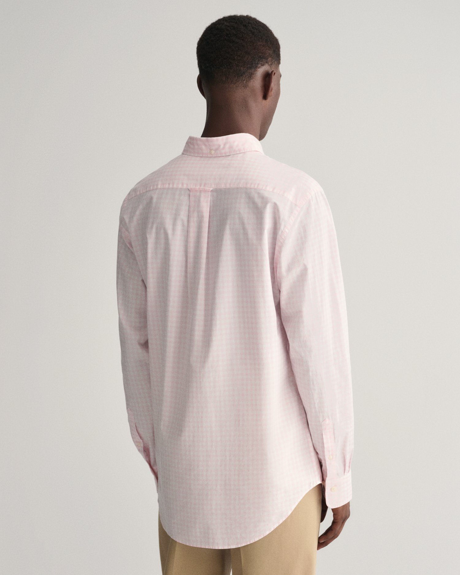 Gant Overhemd met lange mouwen REG POPLIN GINGHAM SHIRT met logoborduursel op borsthoogte