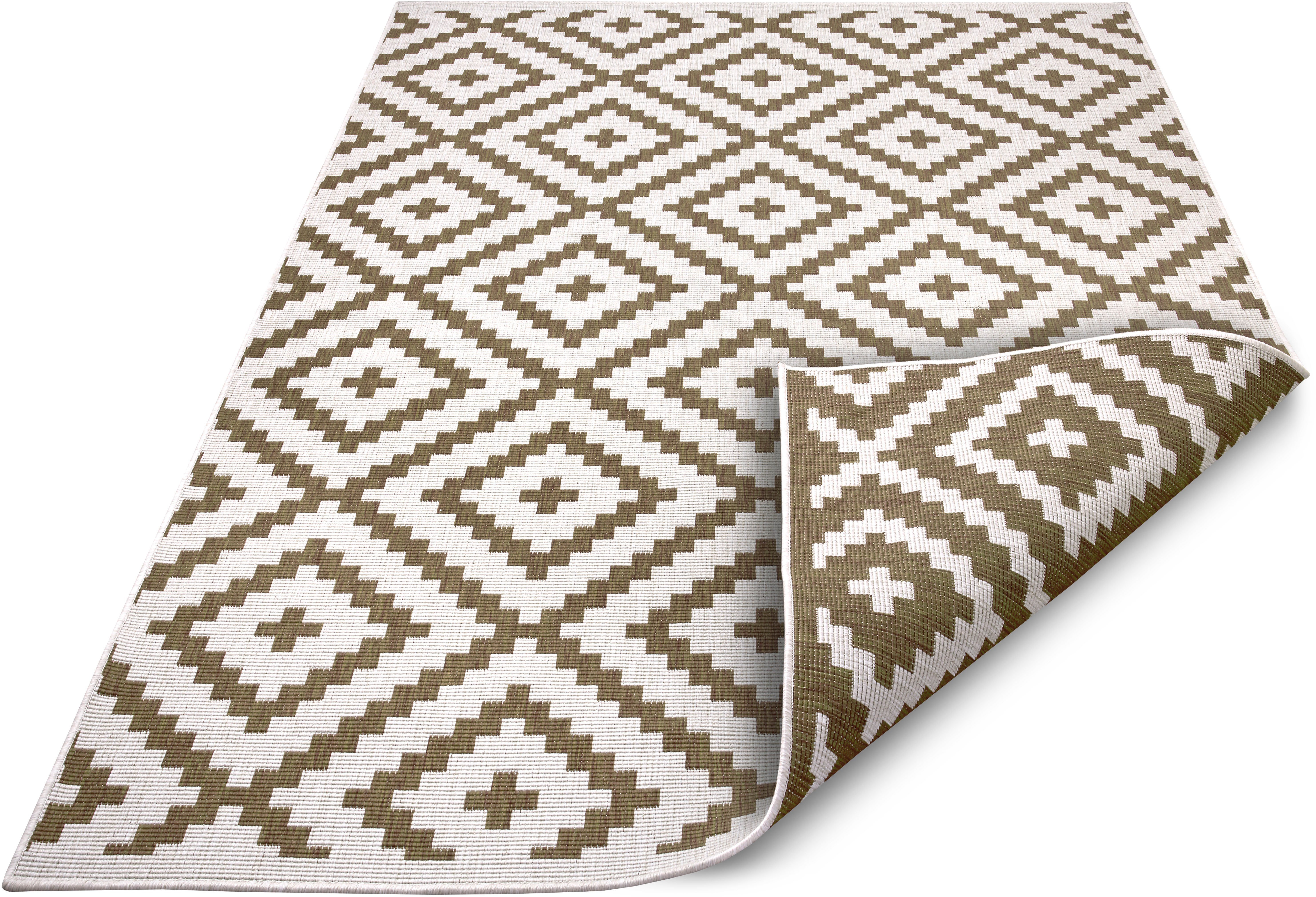 my home Vloerkleed Ronda tweezijdig te gebruiken kleed Sisal-look, platweefsel, in- en outdoor, geometrisch boho design