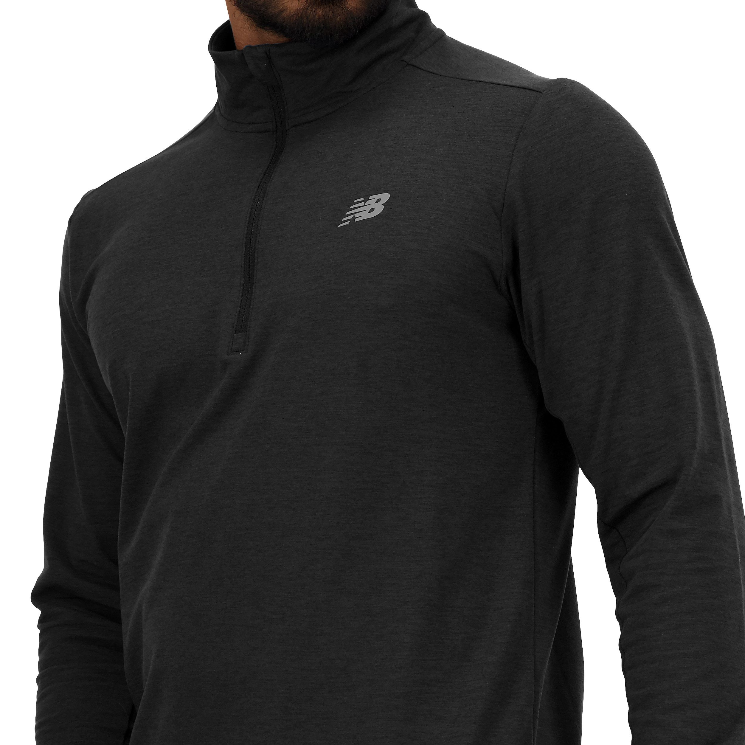 New Balance Runningshirt Space Dye 1/4 ZipHORELINE BLUE HEATHER