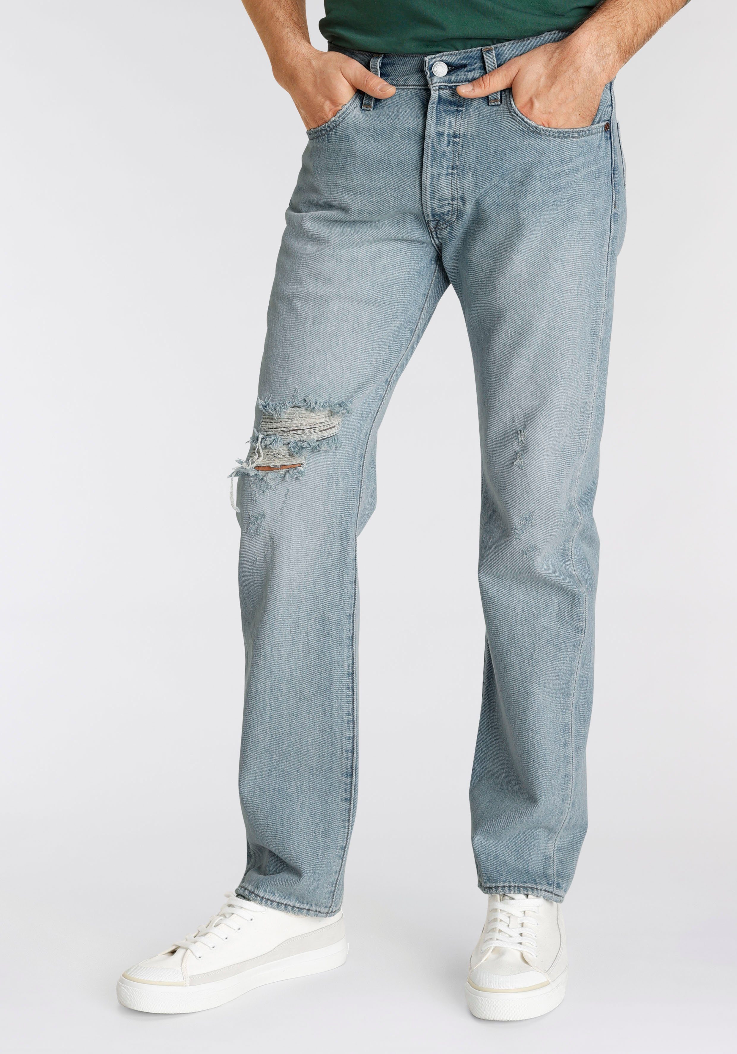 Levi's Destroyed jeans 501 VI'S ORIG jongens jeans maat 31 blauw