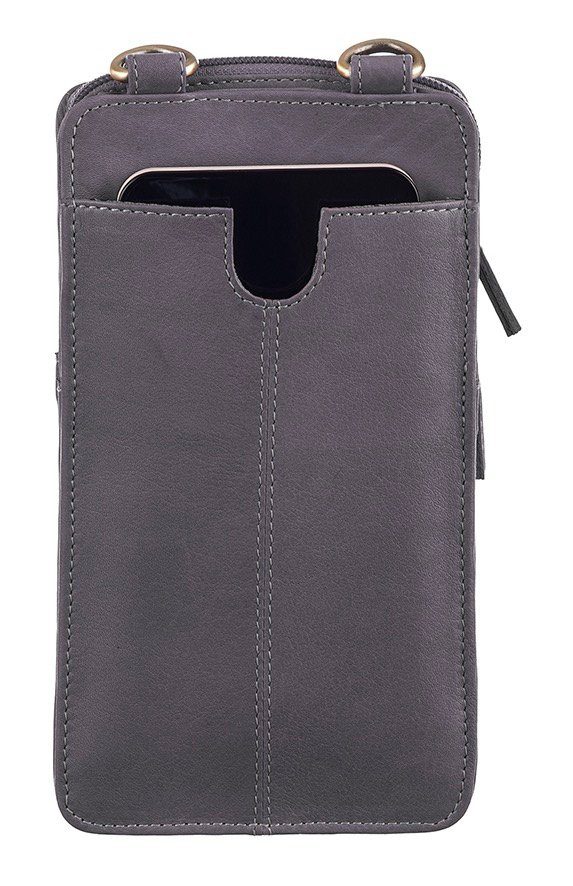 GreenLand Nature Gsm-tasje NATURE Soft met opgestikte portemonnee en rfid-bescherming
