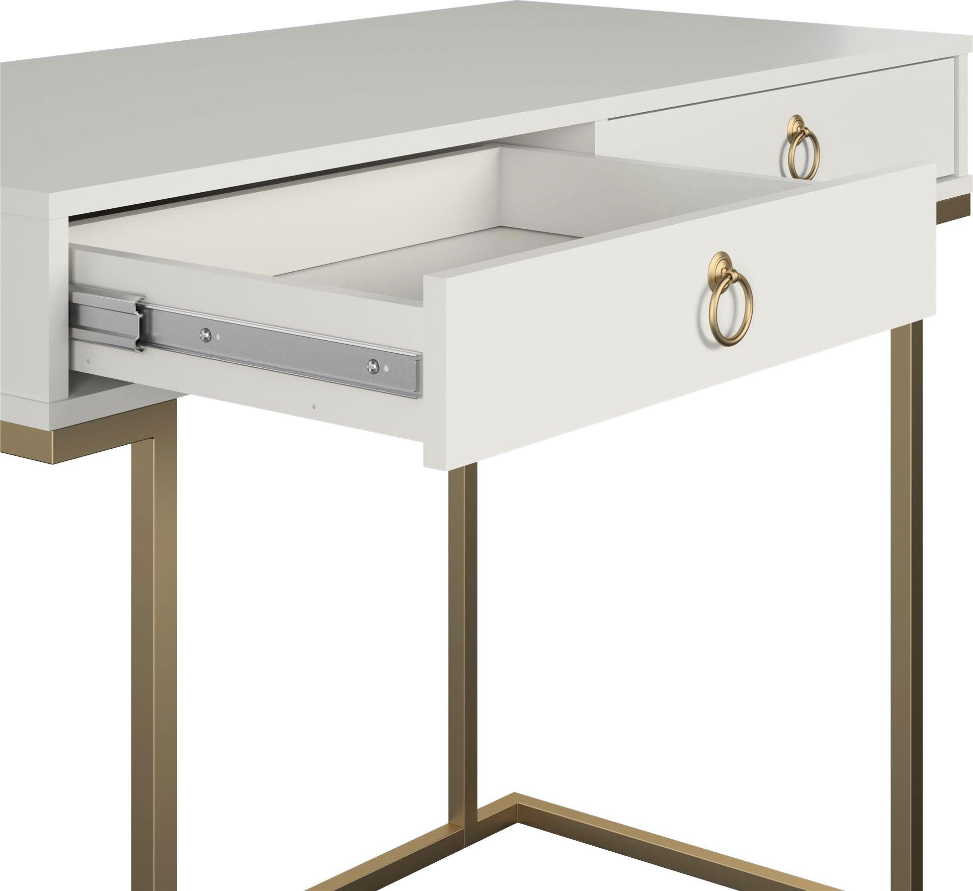 CosmoLiving by Cosmopolitan Bureau CAMILA met 2 laden, van mdf, frame en grepen van metaal, hoogte 79 cm