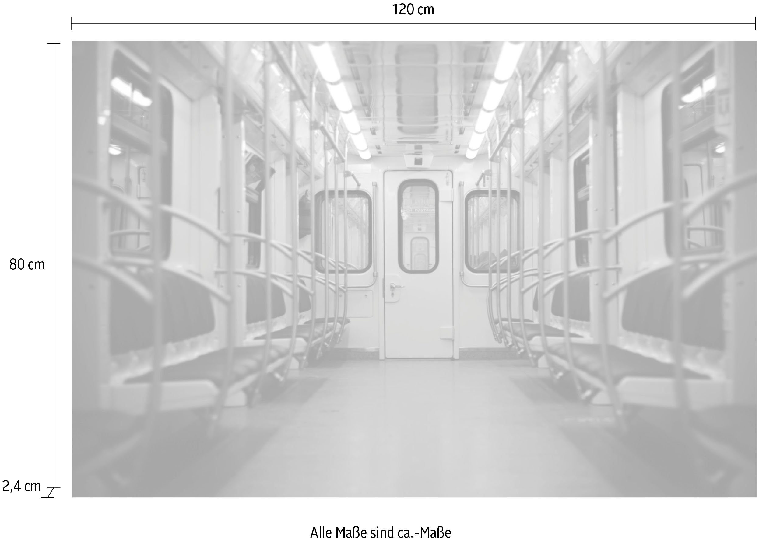 queence Artprint op acrylglas Trein aan de binnenkant Fine Art-print in galeriekwaliteit