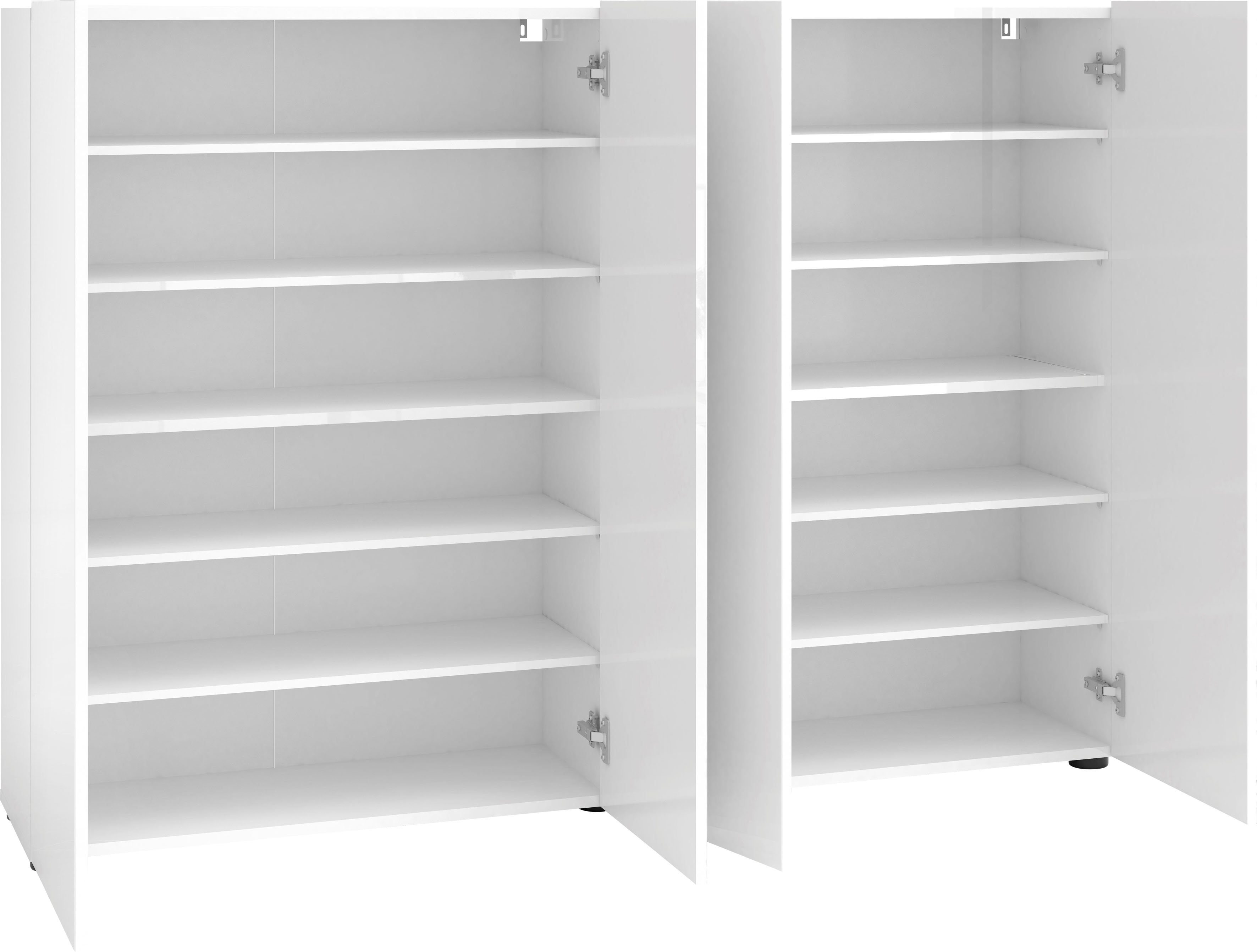 INOSIGN Schoenenkast Mister Breedte 160 cm, 4 deuren, hoogglanslak