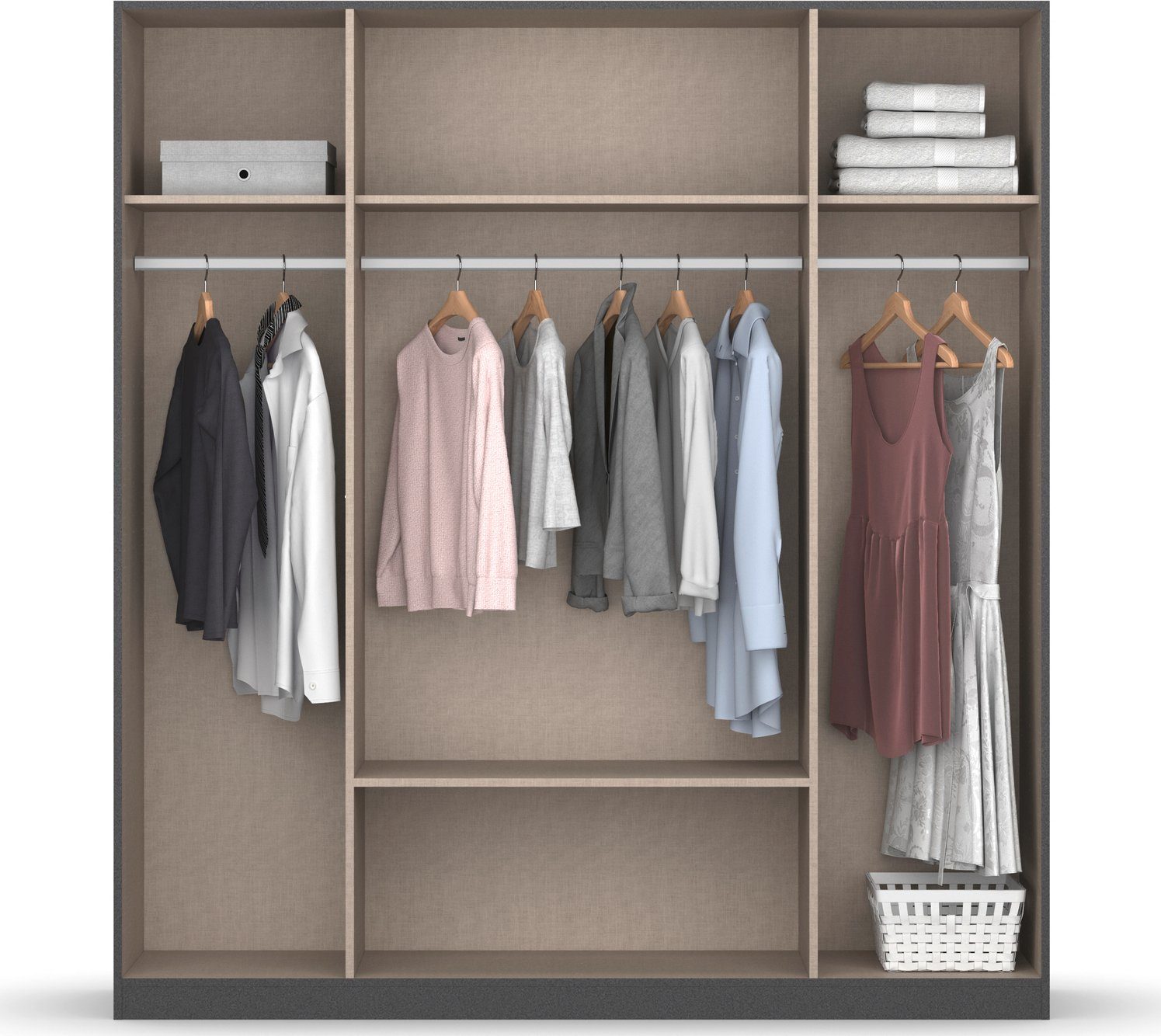 rauch Draaideurkast StyleUp Type eenkleurig met elegante, lange stanggrepen in kastkleur