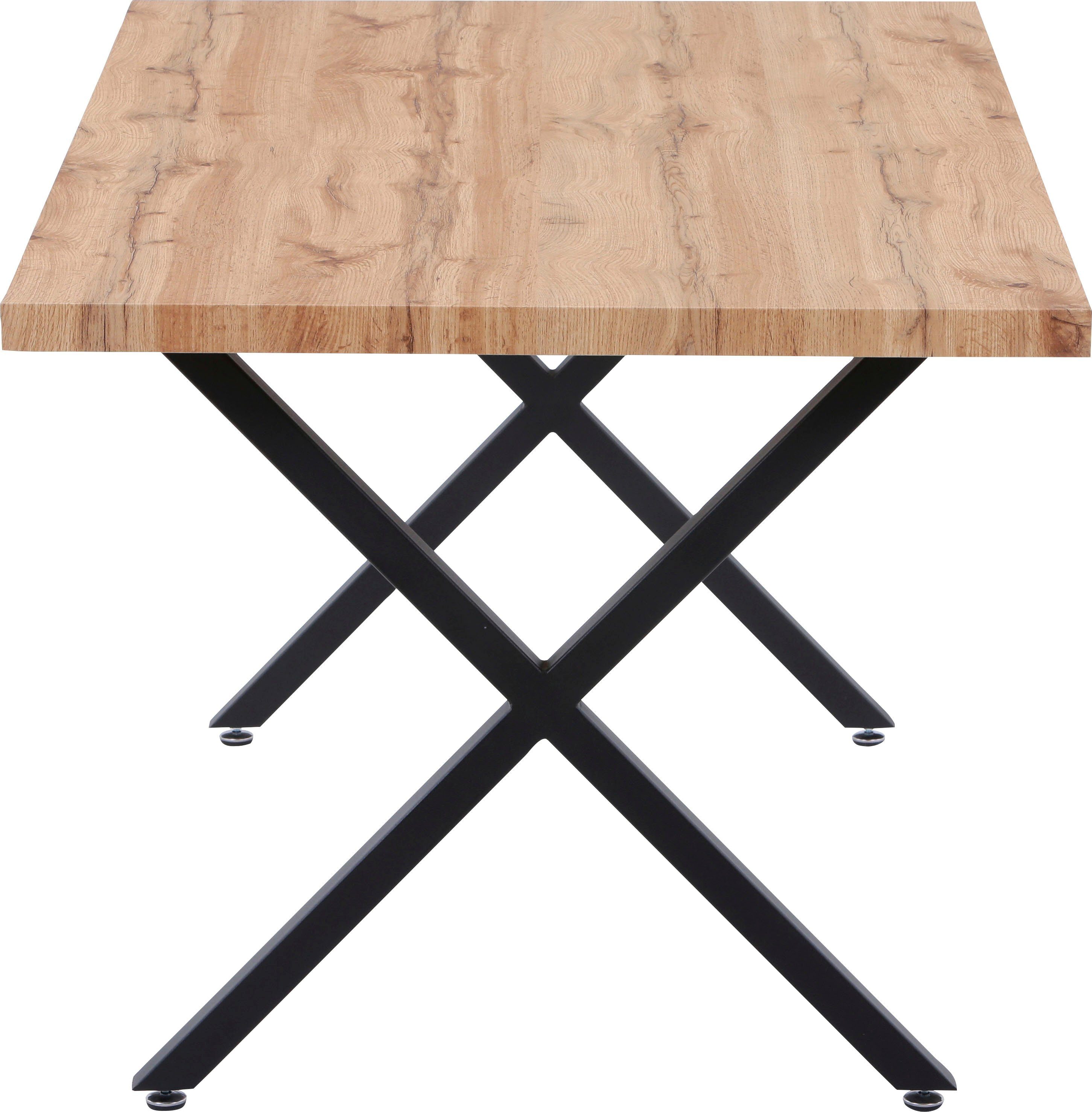 Home affaire Eettafel Aage Wildeikendecor, breedte 160 cm