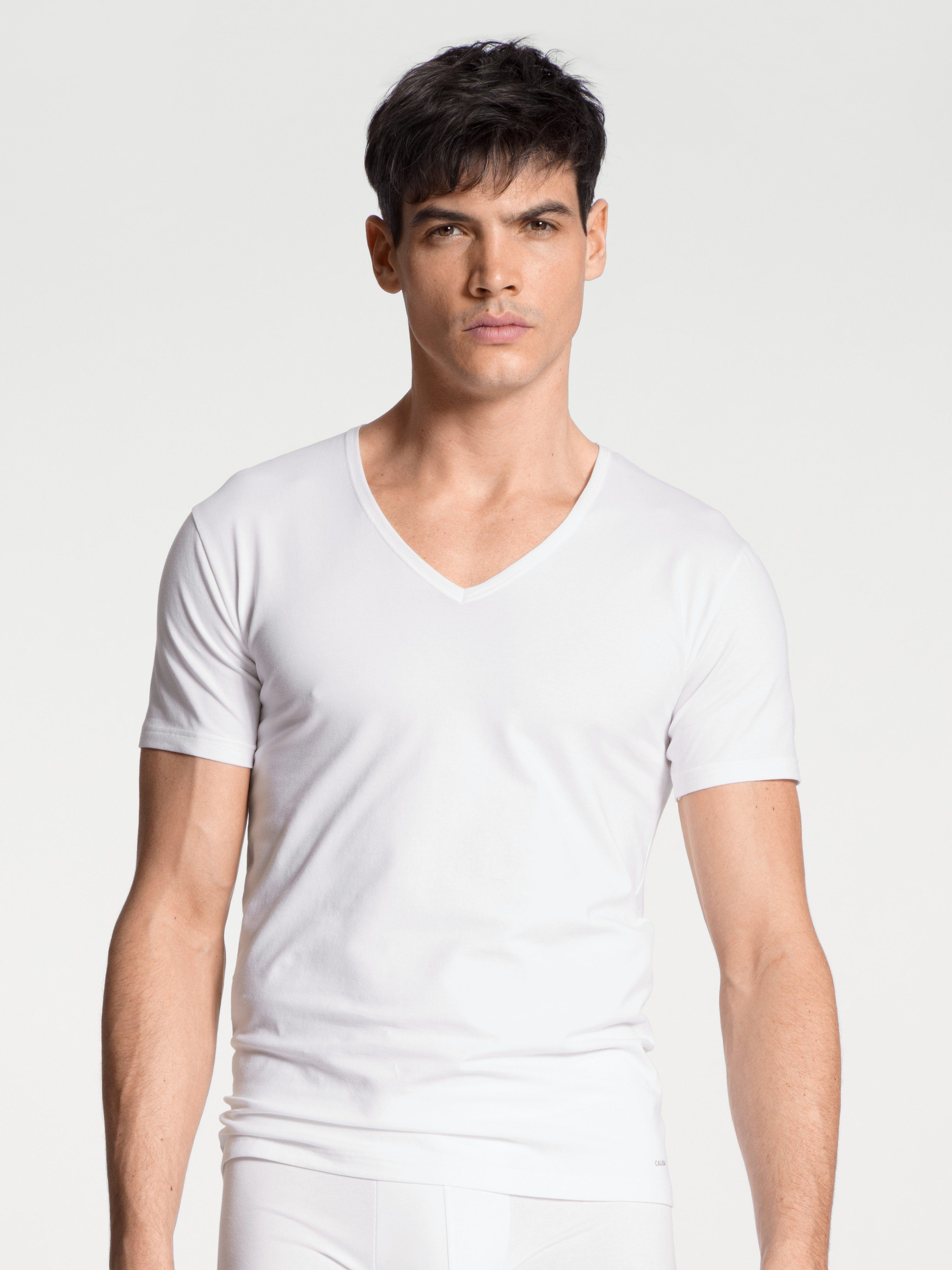 CALIDA T-shirt Cotton Code met v-halslijn en perfecte pasvorm
