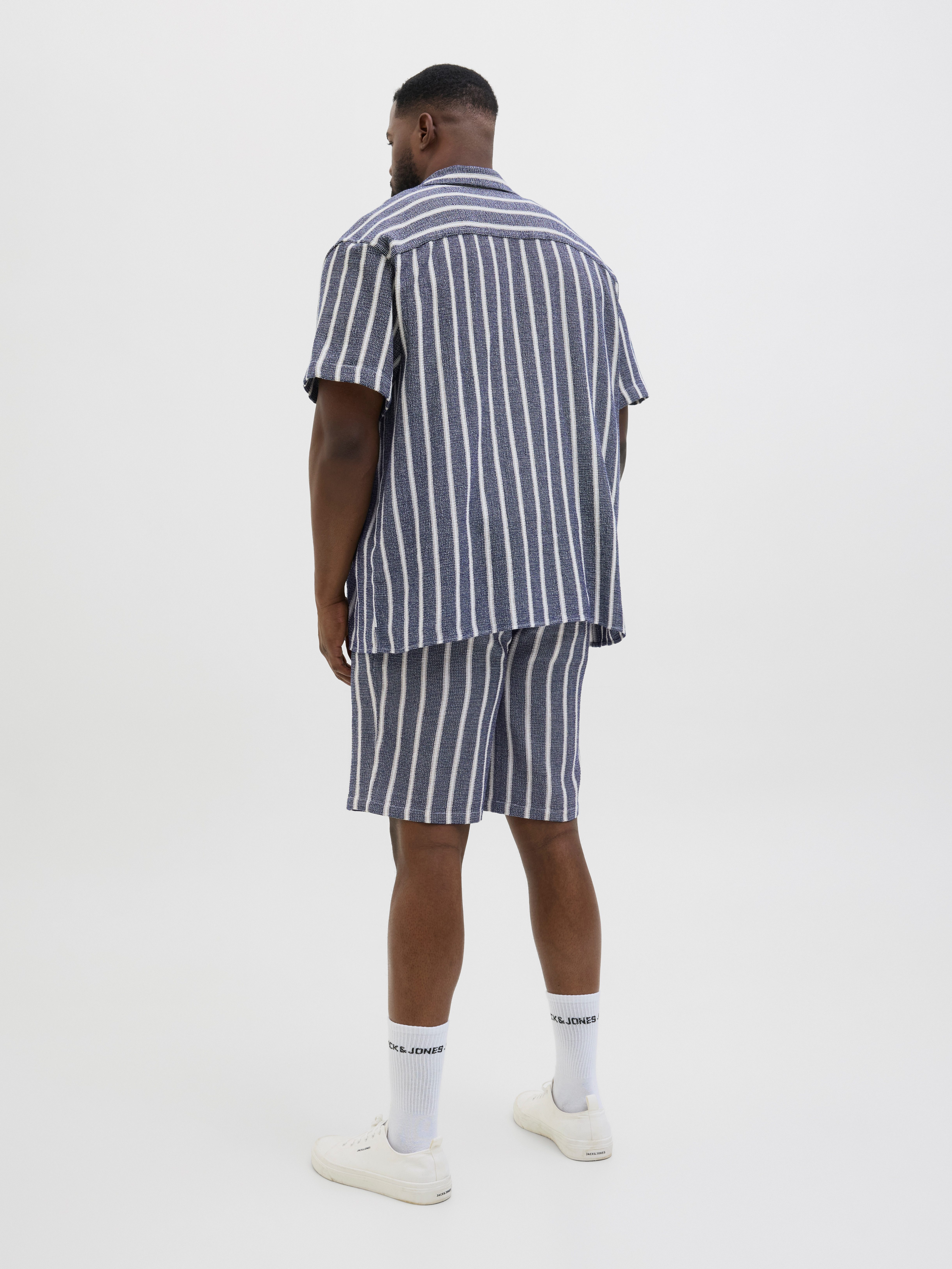 Jack & Jones PlusSize Sweatshort JPSTJAIDEN COBA STRIPE JOG SHORT SN PLS