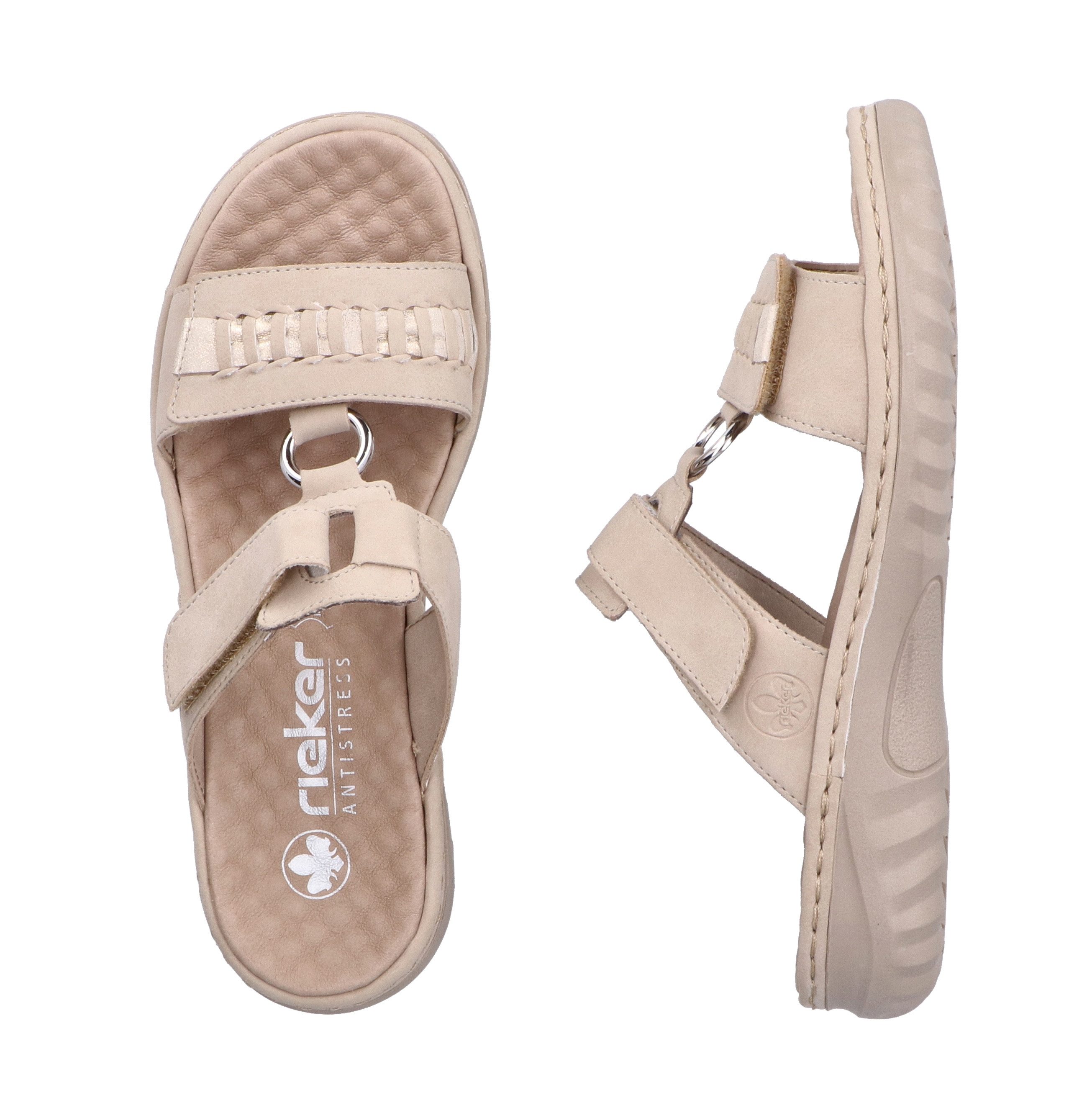 Rieker Slippers , zomerschoen, strandschoen met verstelbare klittenbandsluitingen