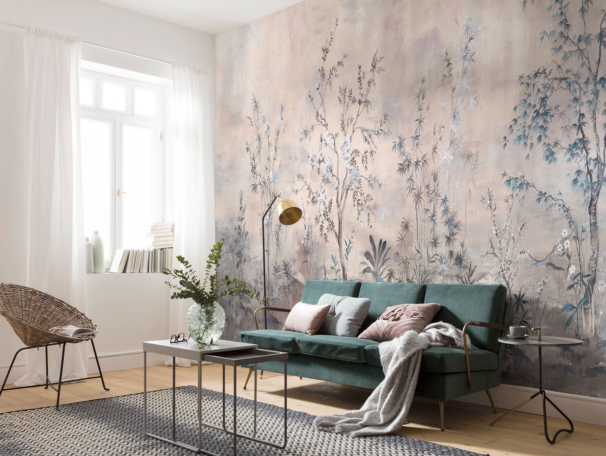 Komar Vliesbehang Digitale print vlies - Mandarin Morning - Afmeting 900 x 280 cm (set)