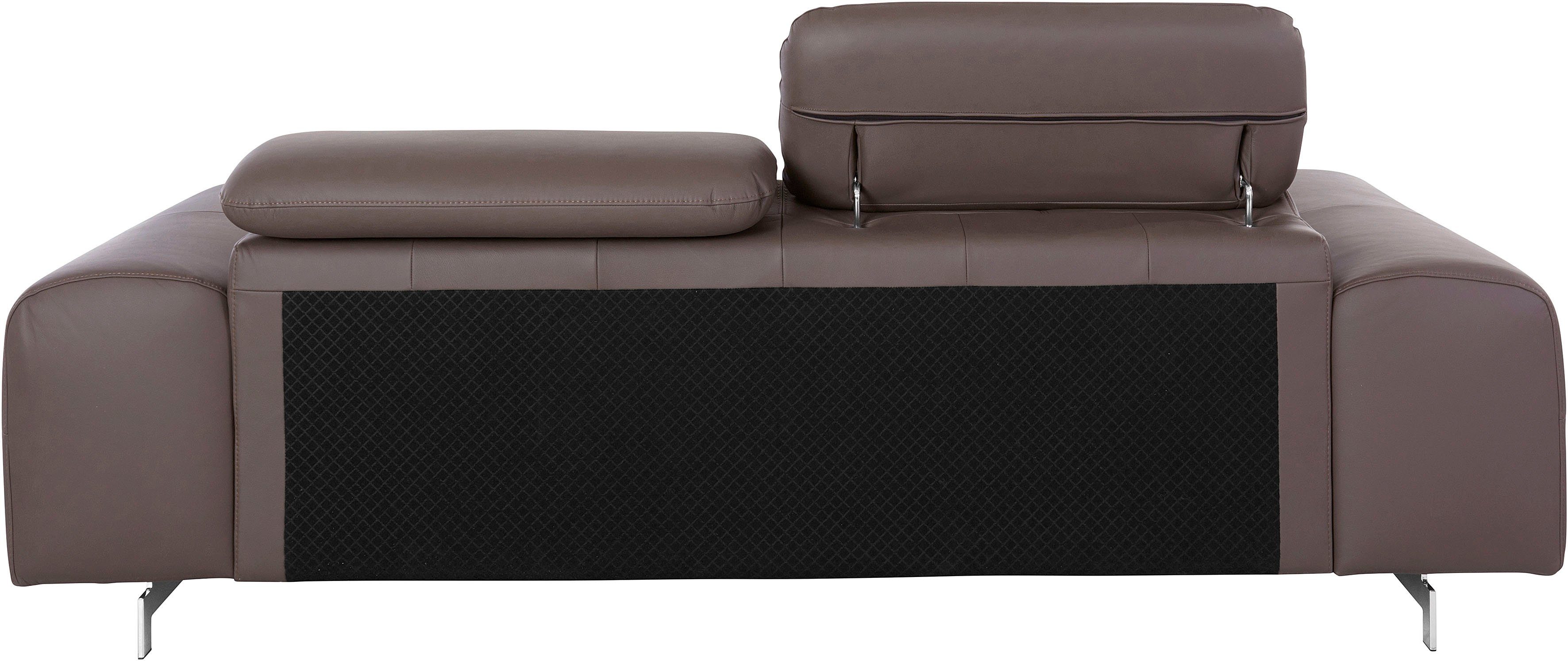 COTTA 3-zitsbank Chef Big-sofa met verstelbare rugleuning, elegante metalen poten