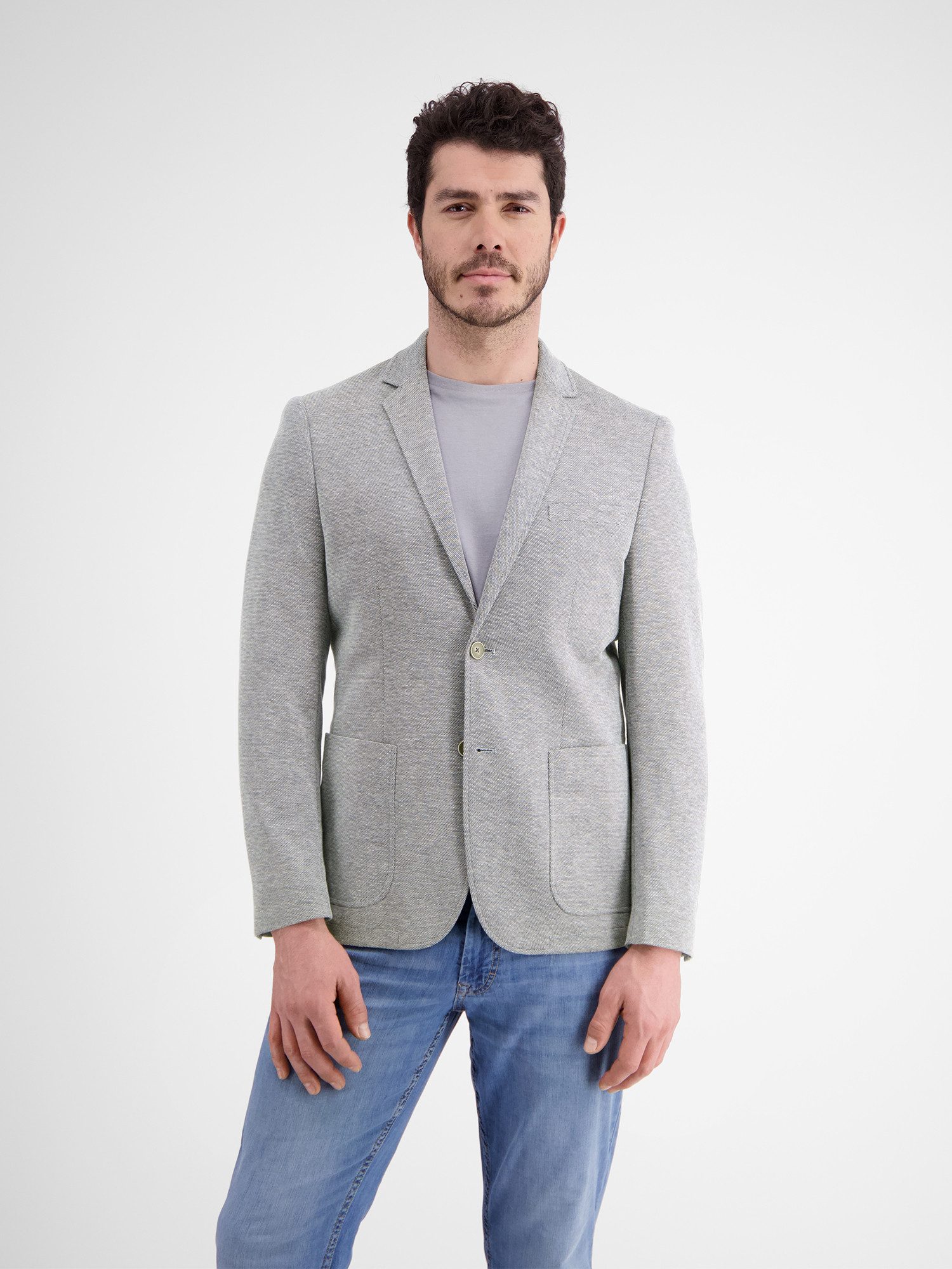 Lerros Jerseycolbert LERROS jersey blazer met steekzak