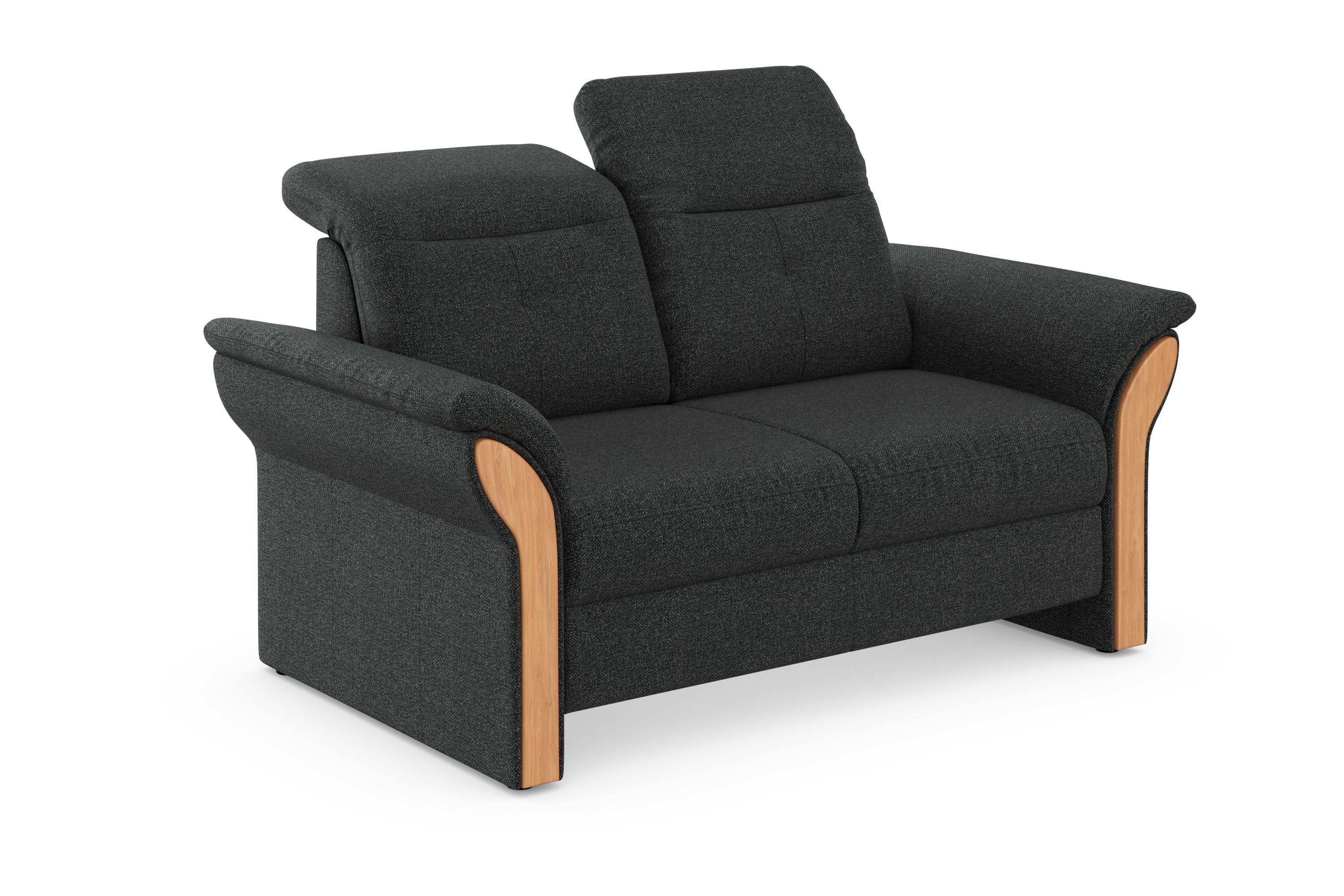 Home affaire 2-zitsbank Dangast Verstelbare hoofdsteun, houten frontlijsten, naar keuze ook in Easy clean bekleding