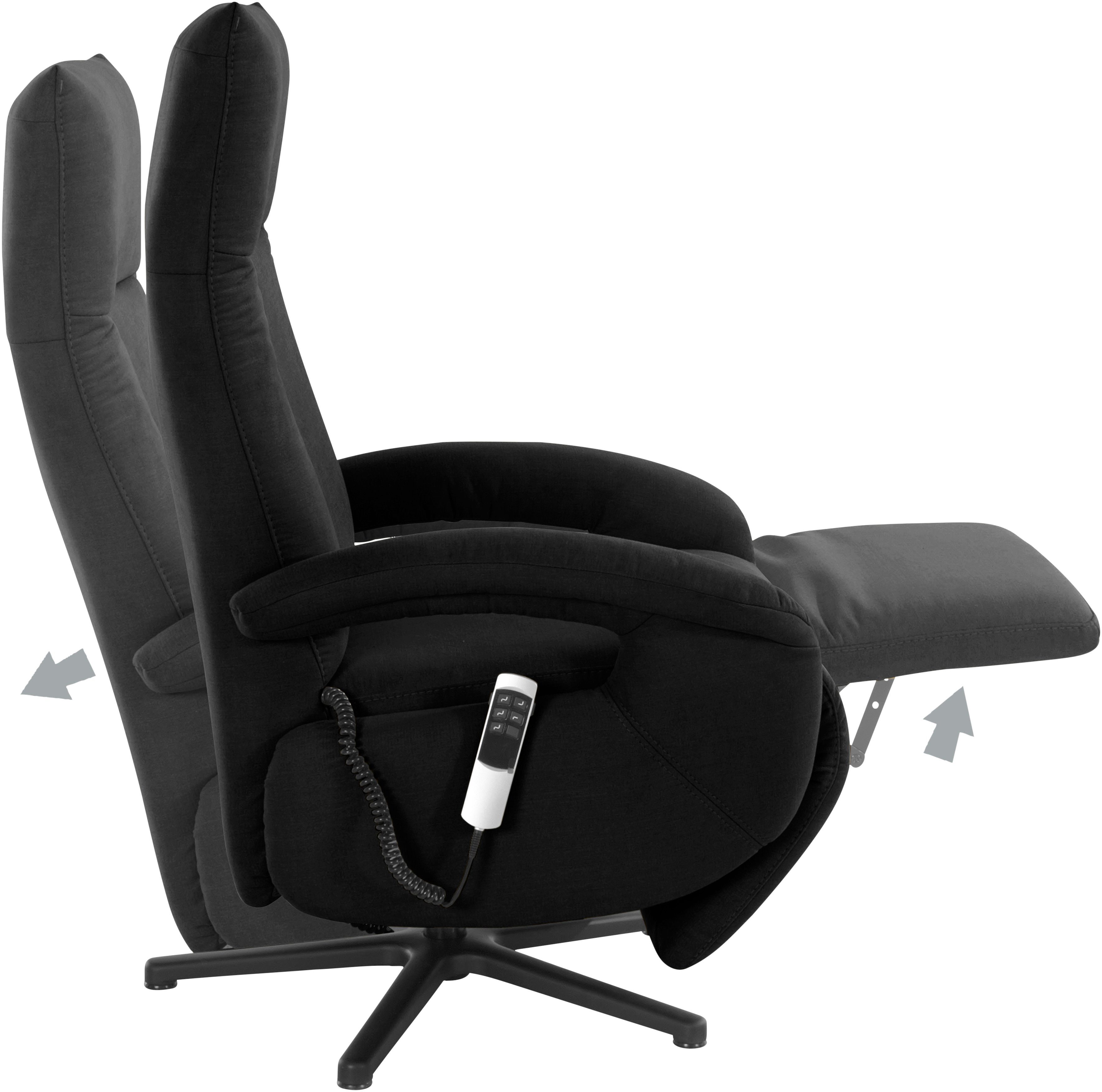 sit&more Relaxfauteuil Tycoon naar keuze handmatig, met twee motoren of met accu of met 2 motoren