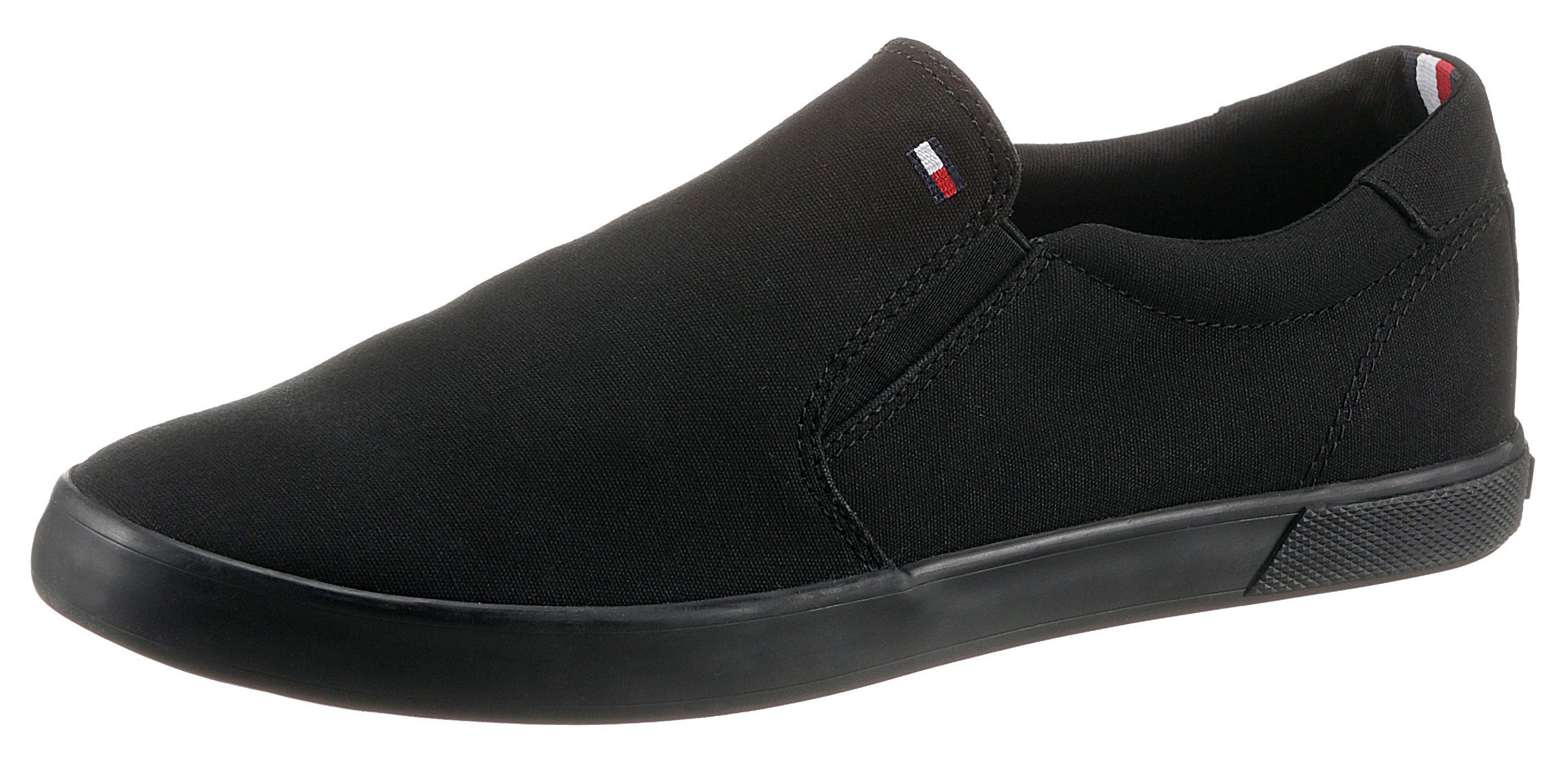 Tommy Hilfiger Slip-on sneakers ICONIC SLIP ON SNEAKER met stretchinzetten opzij