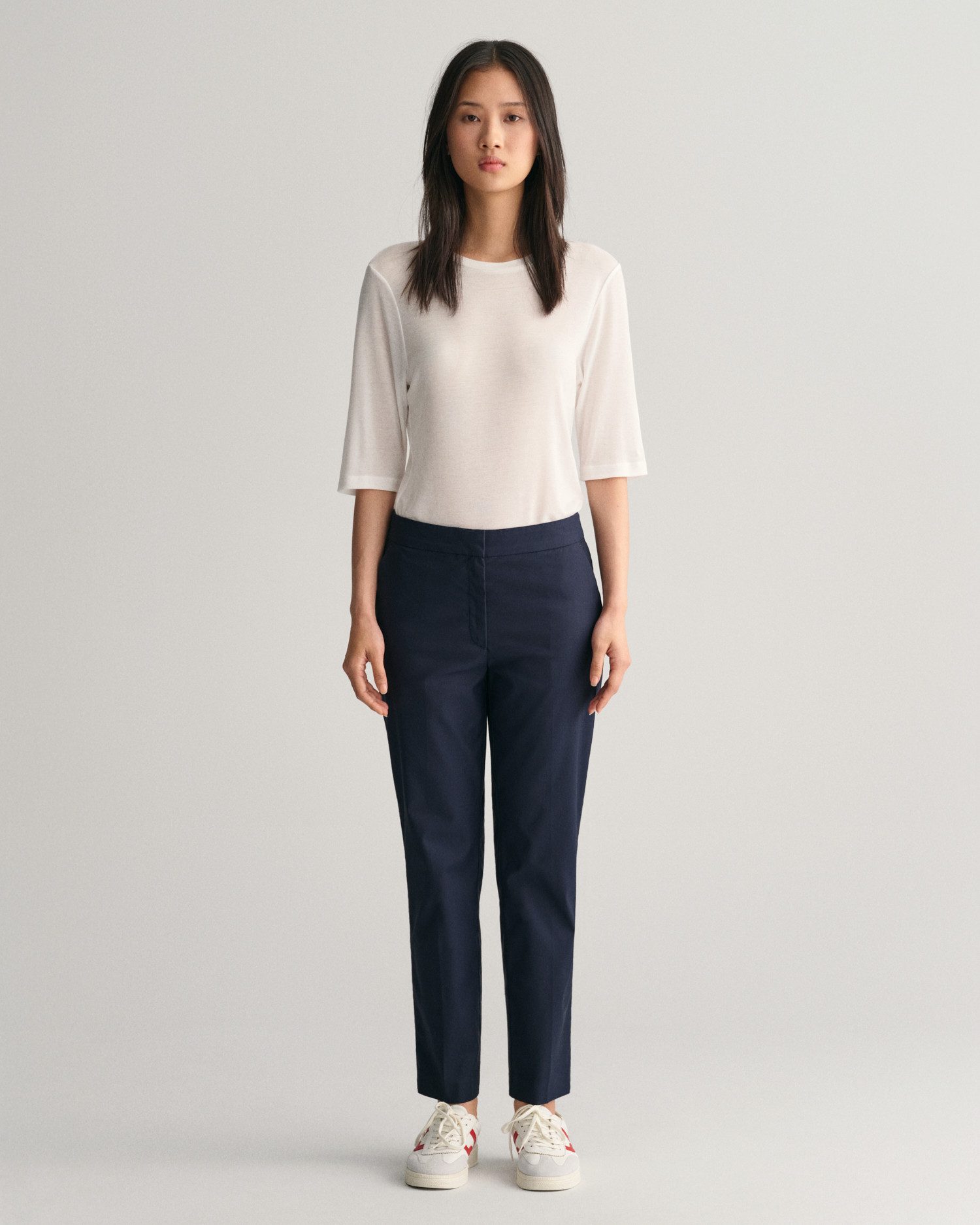 Gant Stoffen broek SLIM SLACK met plooien aan voor- en achterkant