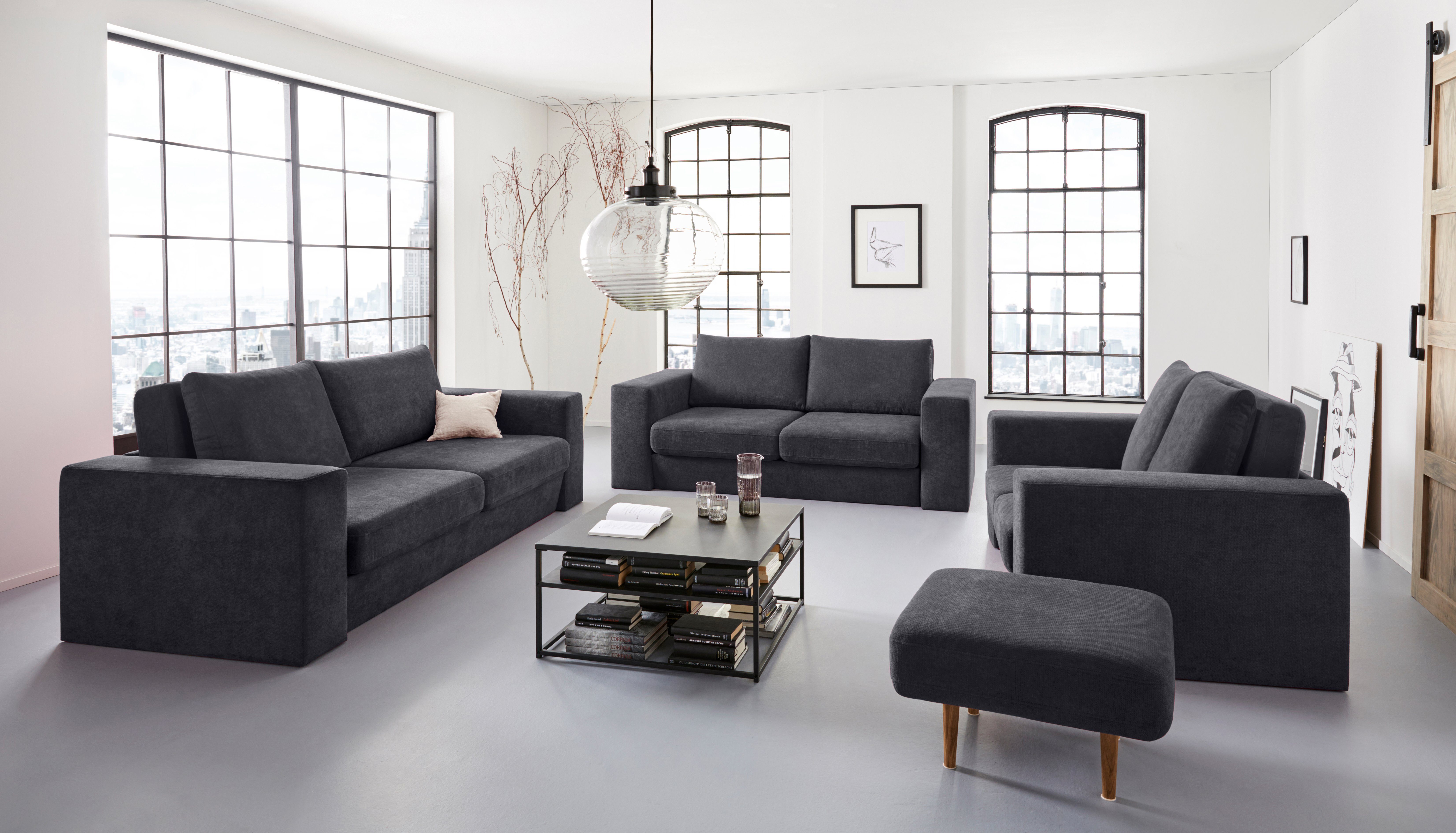 LOOKS BY WOLFGANG JOOP 2-zitsbank Looksv Aan te passen bank: de bank wordt bank met 2 hockers
