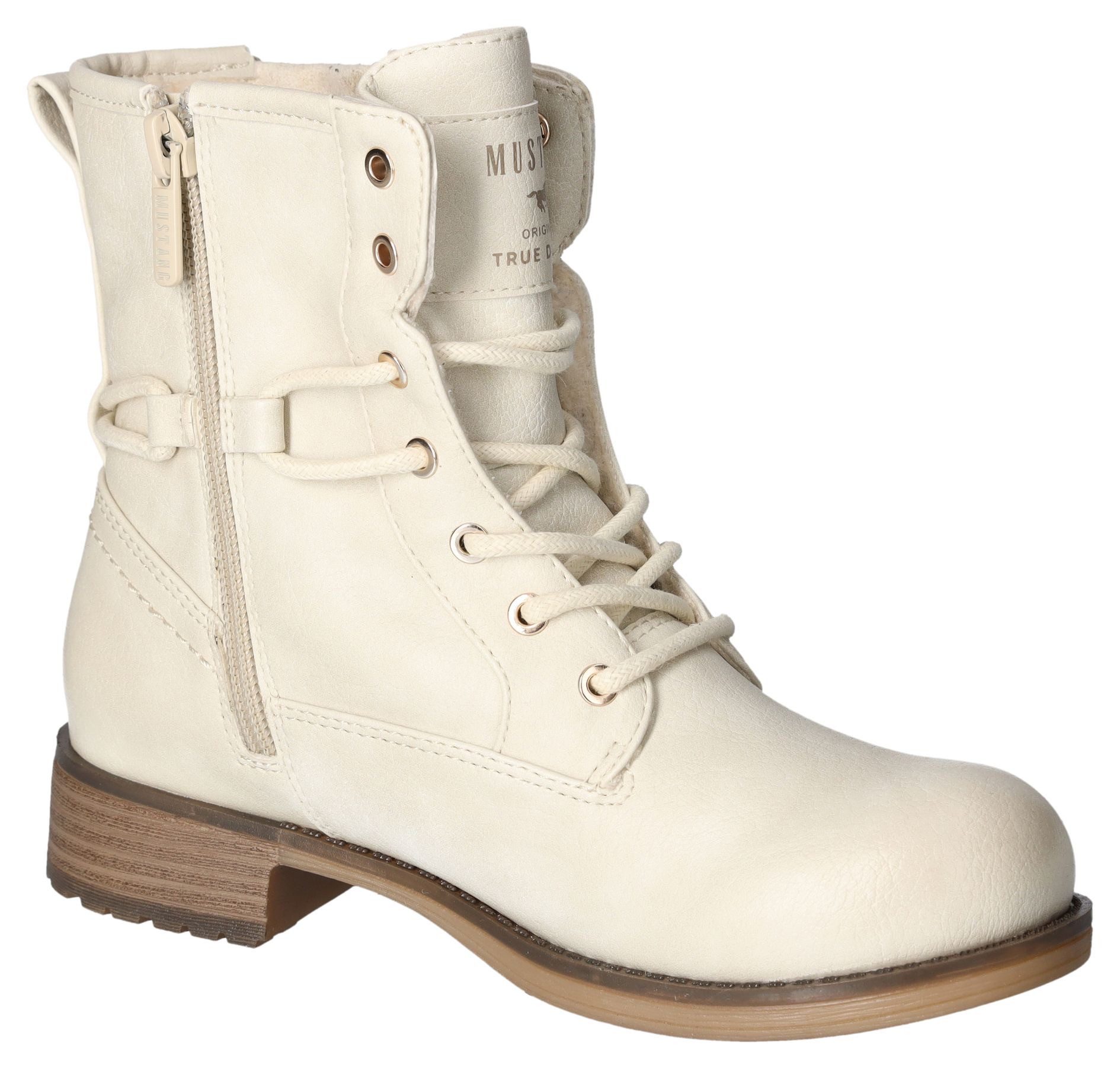 Mustang Shoes Winterlaarzen lace-up boots, ankle boots, block heel, with zipper