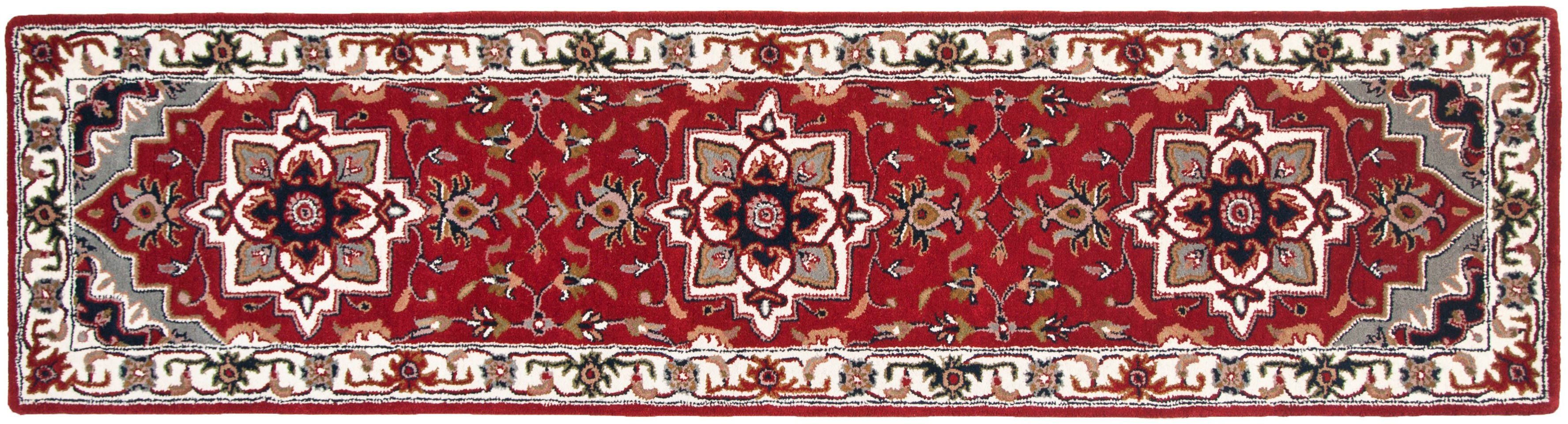 THEKO Loper Royal Heriz Loper, zuivere wol, geweven, oriënt-look