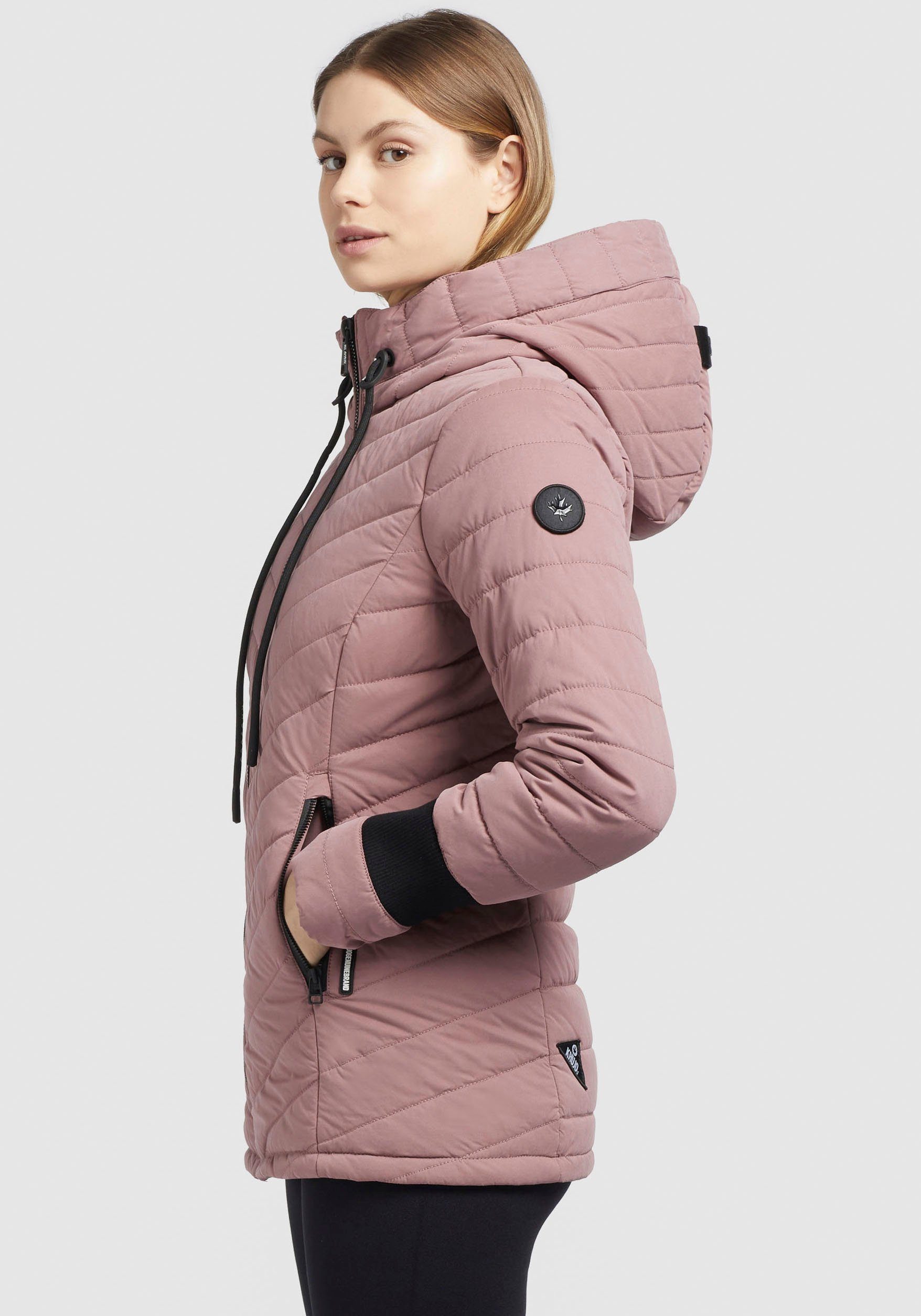 khujo Gewatteerde jas PATT2 PEACHED met contrastkleurige details