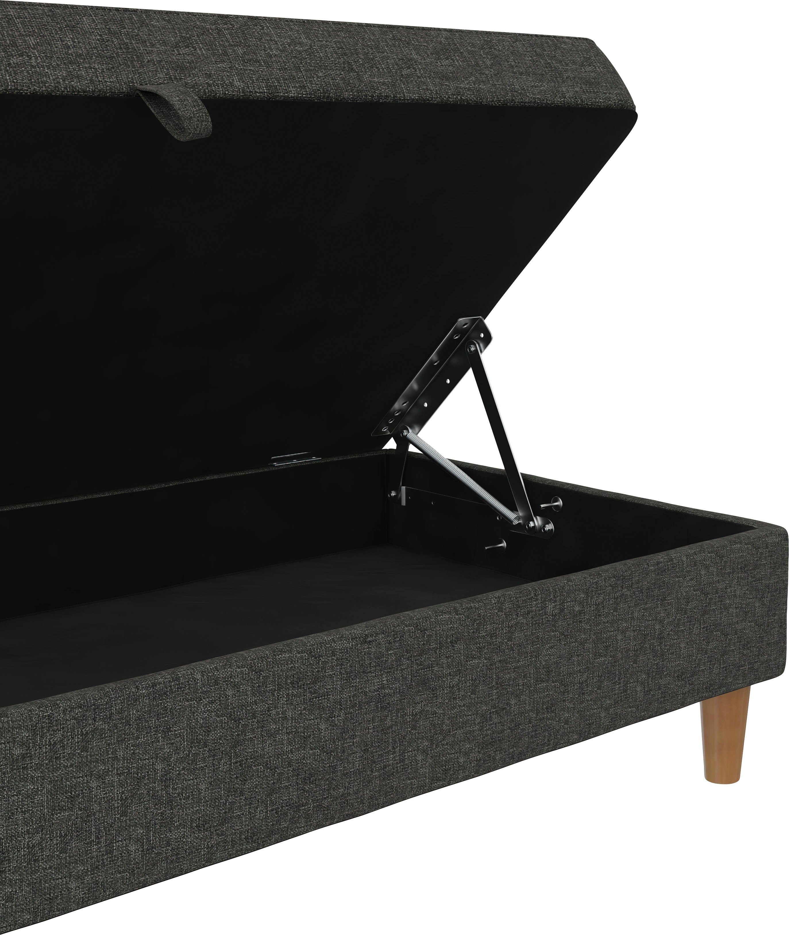 Dorel Home Hocker met bergruimte Lilly met bergruimte, vrij in ruimte plaatsbaar, zithoogte 43 cm (1 stuk)