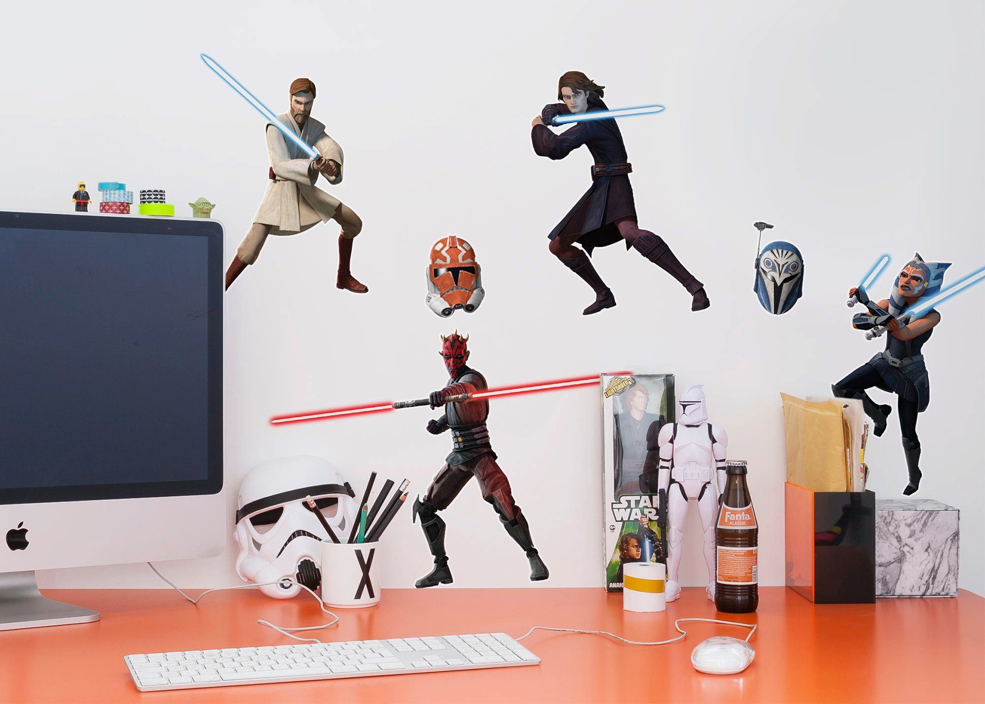 Komar Wandfolie Clone Wars Showdown - afm. 100 x 70 cm (6-delig)