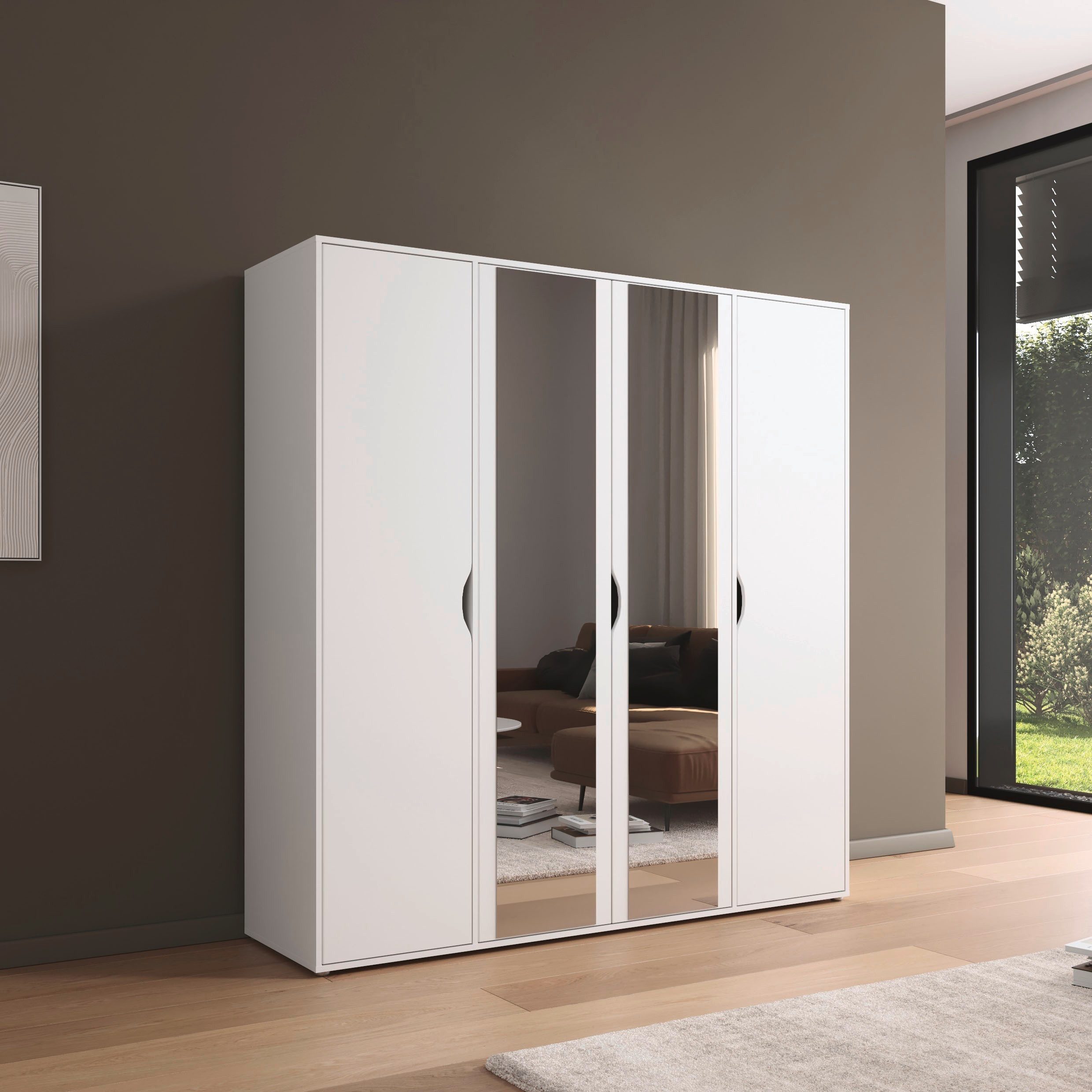 rauch Draaideurkast Kledingkast Kast Garderobe Wasmand NARAI met Spiegel Greefaansluitingen voor een greeploze look TOPSELLER MADE IN GERMANY