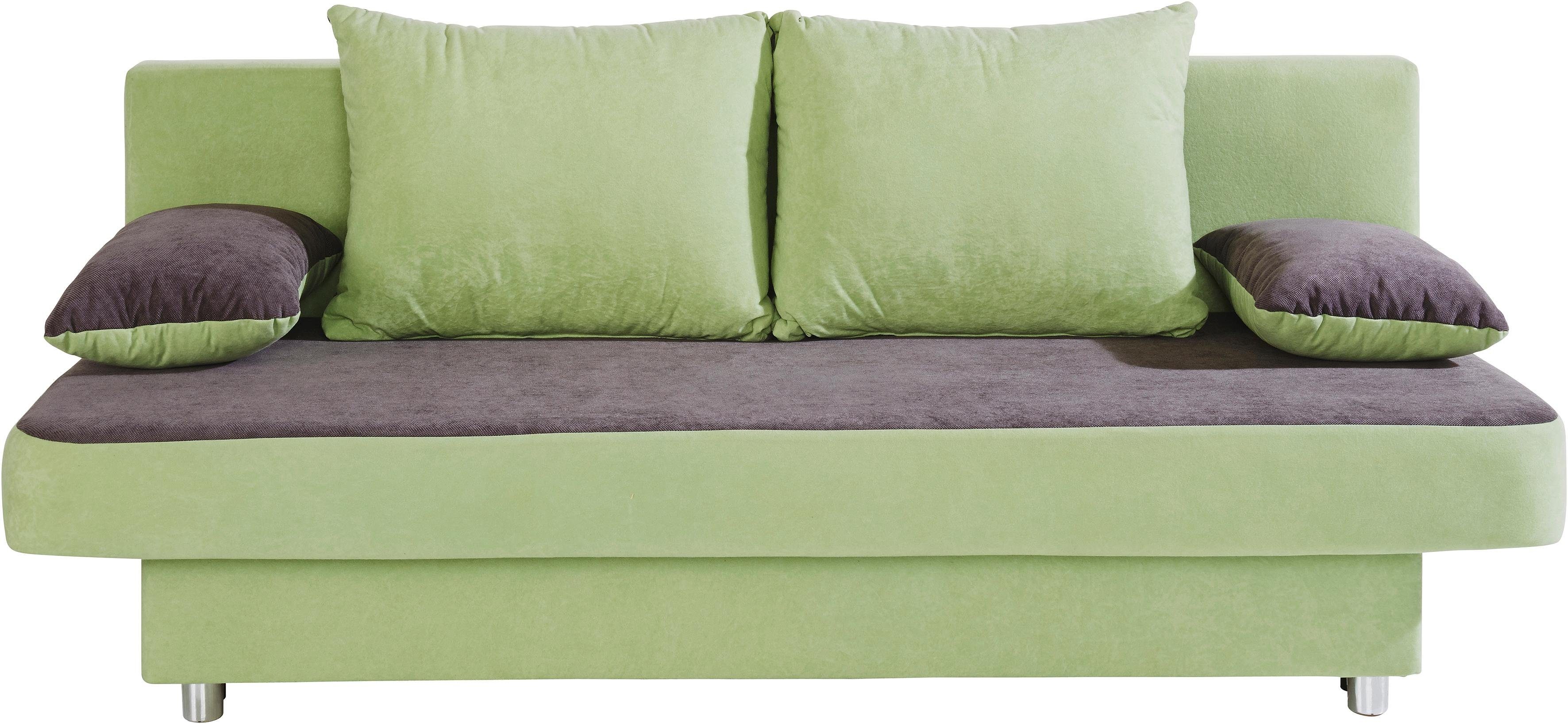 COLLECTION AB Slaapbank ULLA inclusief bedfunctie en opbergruimte Slaapbank, bedfunctie, bedlade, incl. rugkussens, armleuningkussens