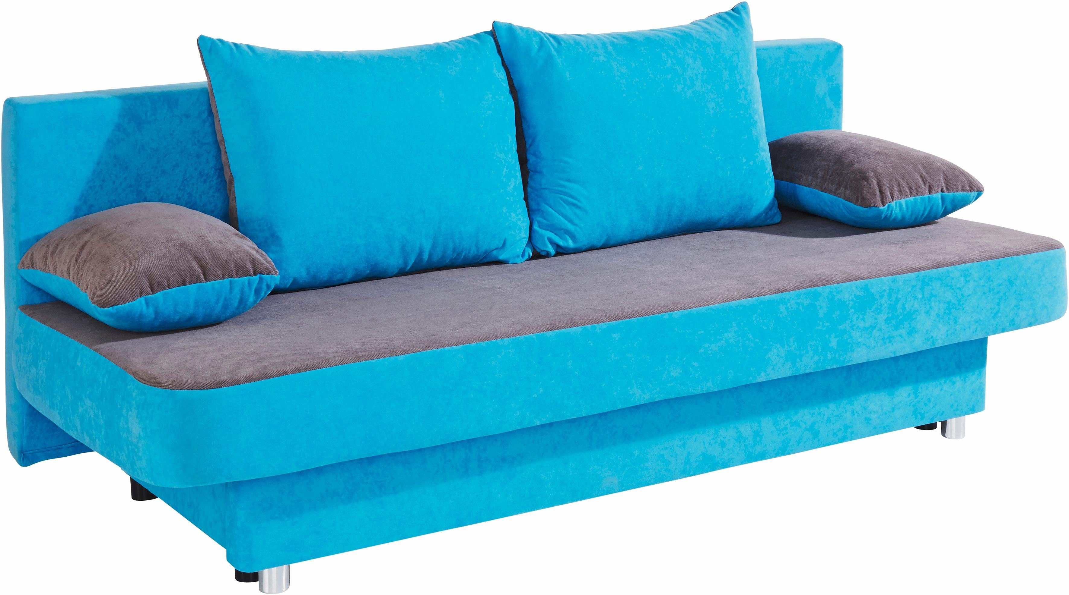 COLLECTION AB Slaapbank ULLA inclusief bedfunctie en opbergruimte Slaapbank, bedfunctie, bedlade, incl. rugkussens, armleuningkussens