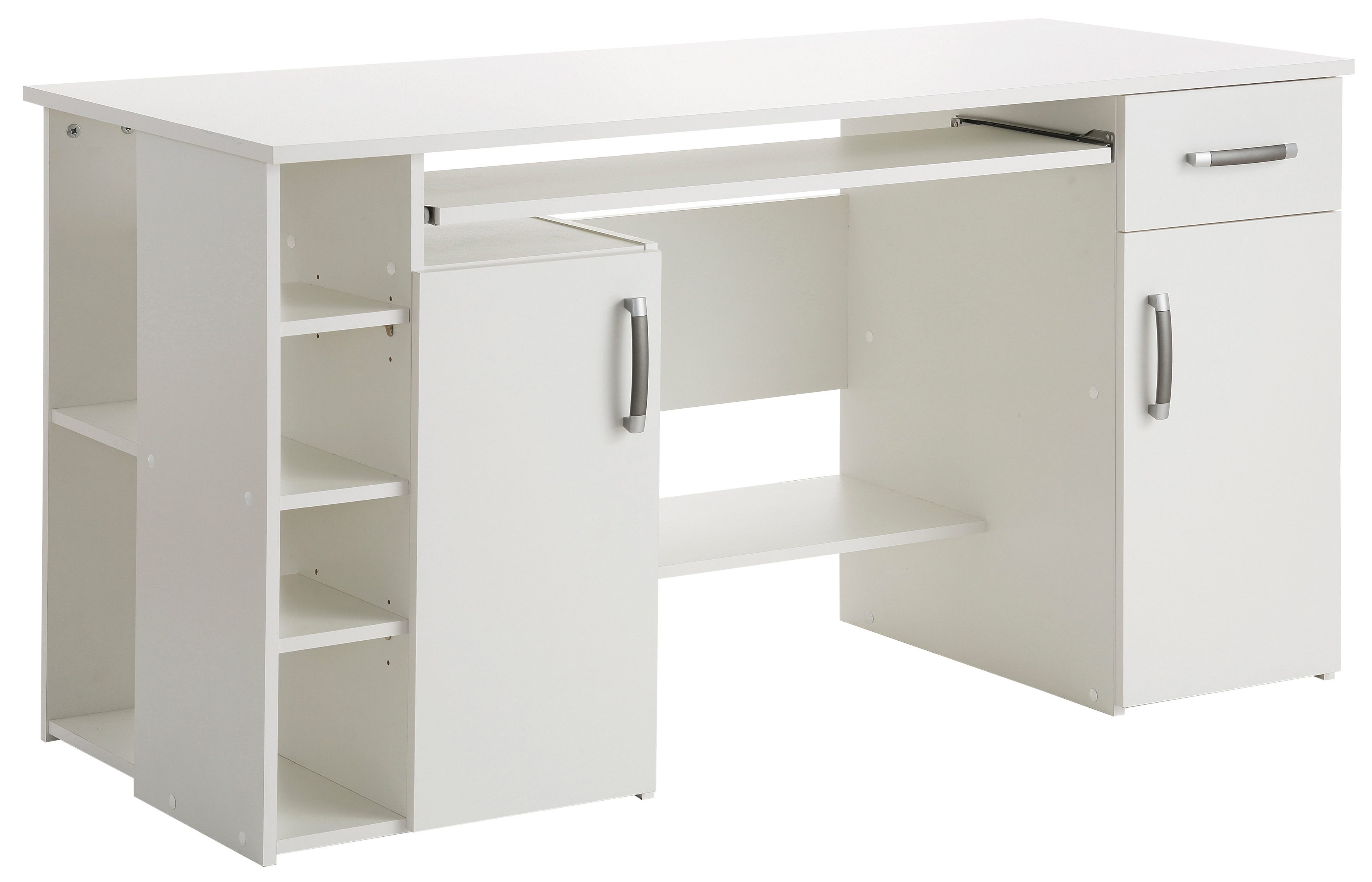VOGL Möbelfabrik Bureau Tim met zijopen vakken & toetsenborduitrekking,