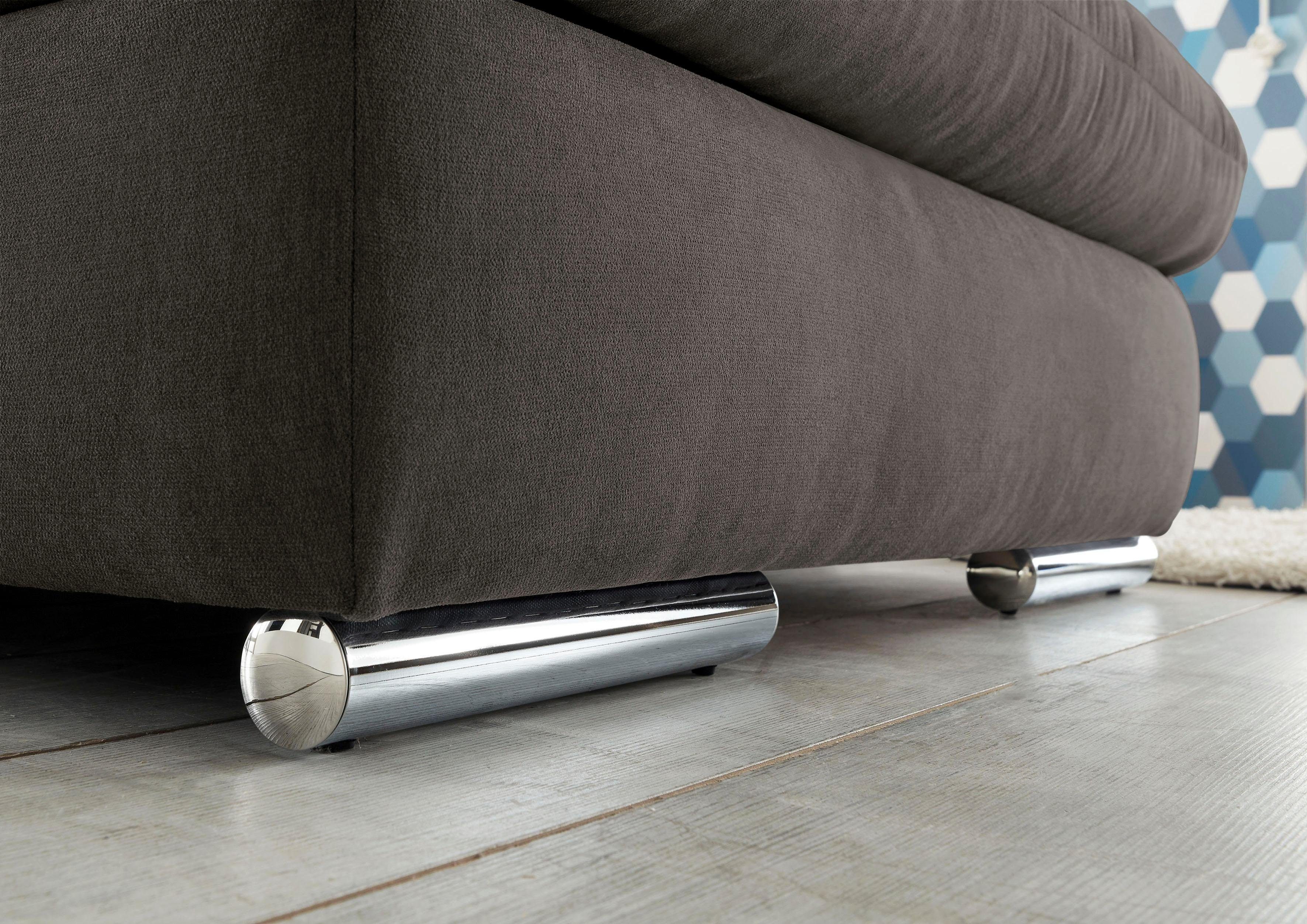 set one by Musterring Hoekbank SO4100 V met verstelbare hoofdeinden, optioneel met functies, cord bekleding