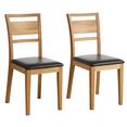 premium collection by home affaire stoel helsinki houten stoel, keukenstoel (set, 2 stuks) bruin